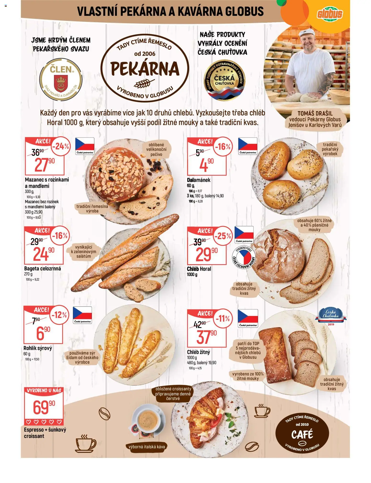 Globus leták - Karlovy Vary od 25.03.2026 | Strana: 6 | Produkty: Globus, Sýr, Chléb, Pekárna