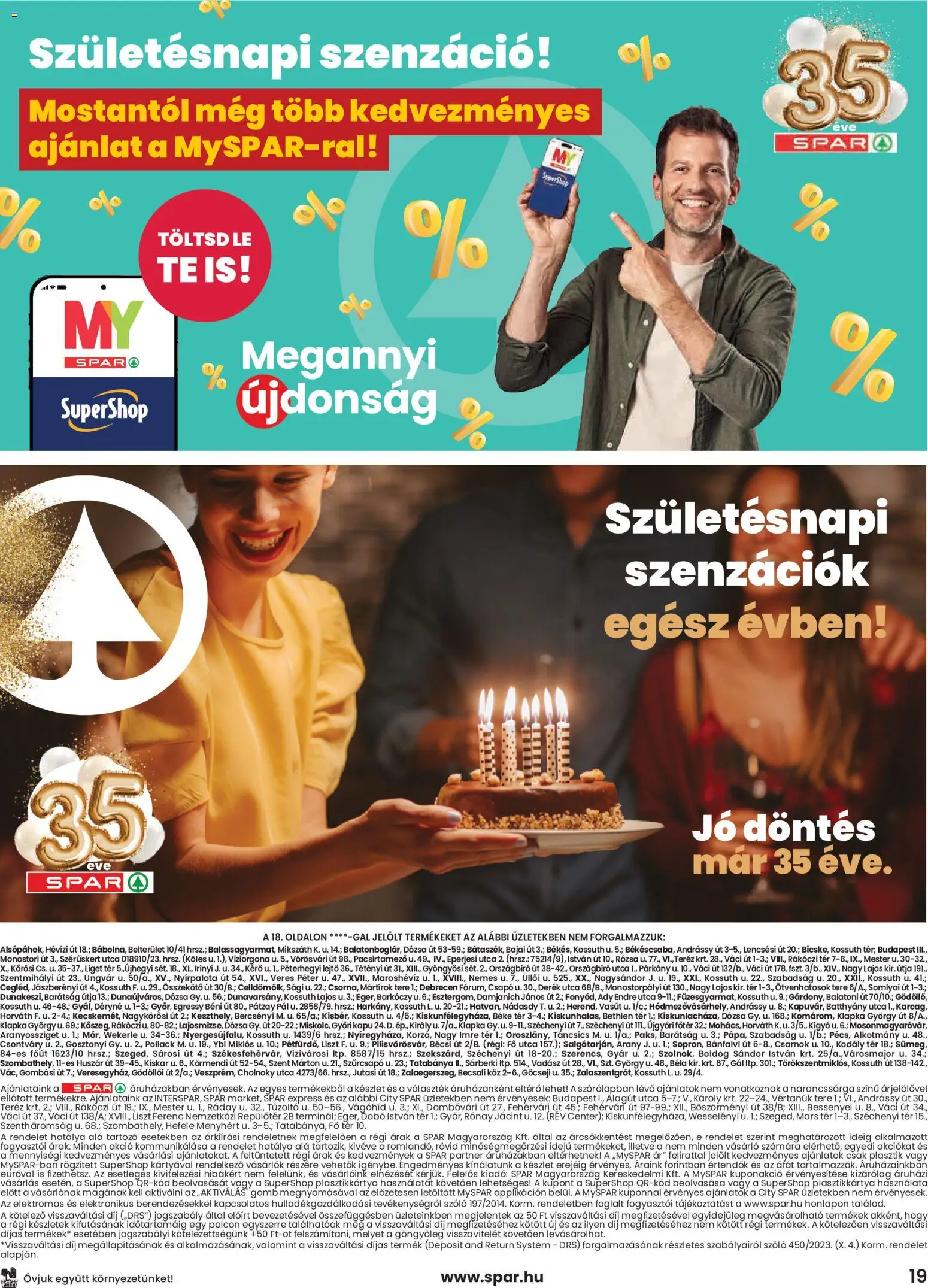 Spar akciós ujság - amely érvényes a következő dátumtól: 23.04.2026 | Oldal: 19 | Termékek: Szőlő, Kapu