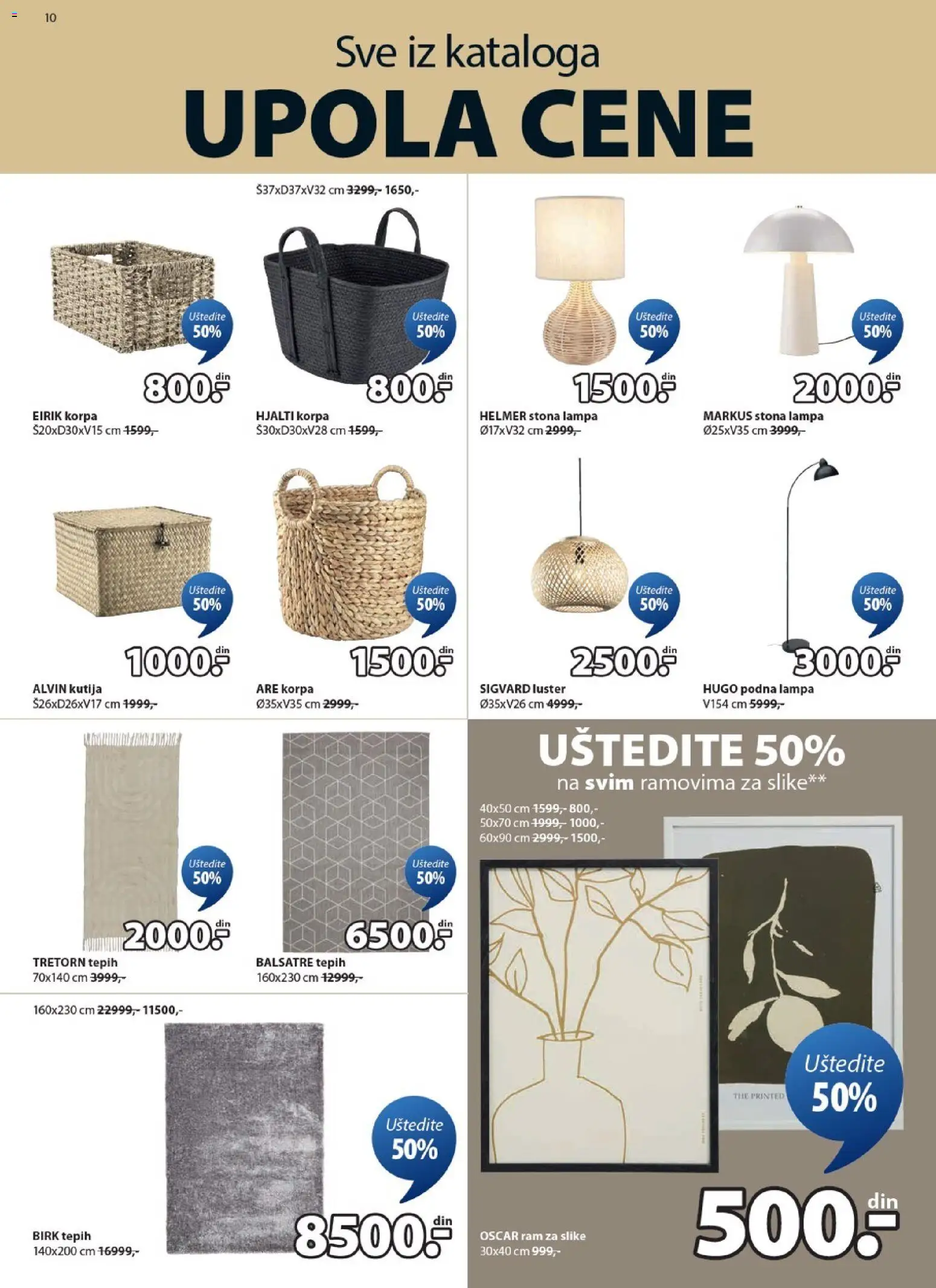 Jysk katalog - važi od 28.01.2026 | Strana: 10 | Proizvode: Kutija, Lampa, Ram za slike, Hugo