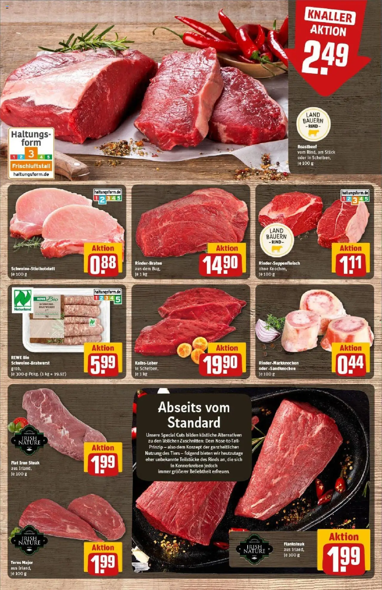 Rewe prospekt Heppenheim	 - gültig ab dem 13.07.2025 | Seite: 9 | Produkte: Rinderbraten, Bratwurst, Roastbeef, Steak