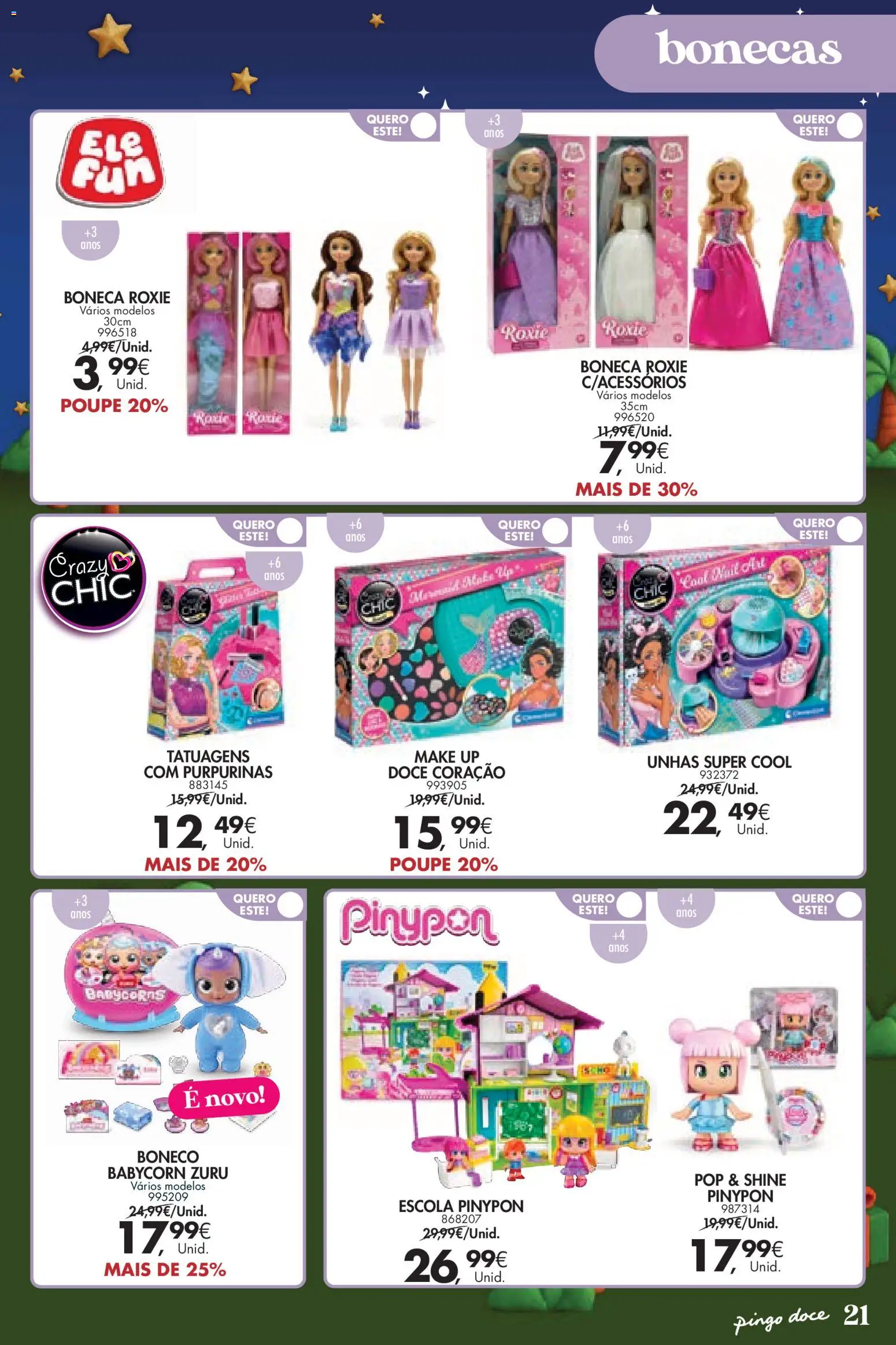 Pingo Doce  Brinquedos Natal Lojas Hipers │ válido de 18.11.2025 | Página: 21