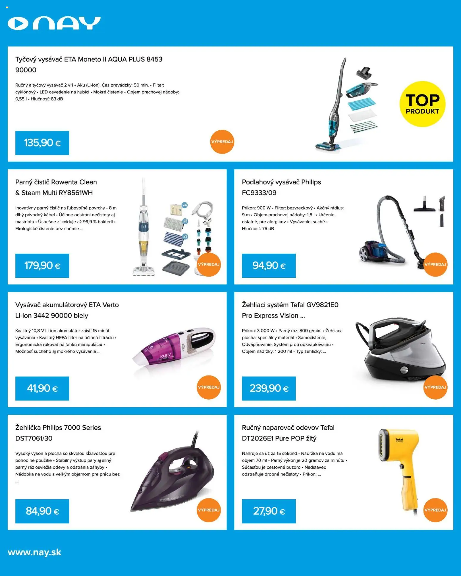 Nové NAY Elektrodom akcie – leták je platný od 12.01.2026 | Strana: 12 | Produkty: Led osvetlenie, Osvetlenie, Naparovač odevov, Žehlička