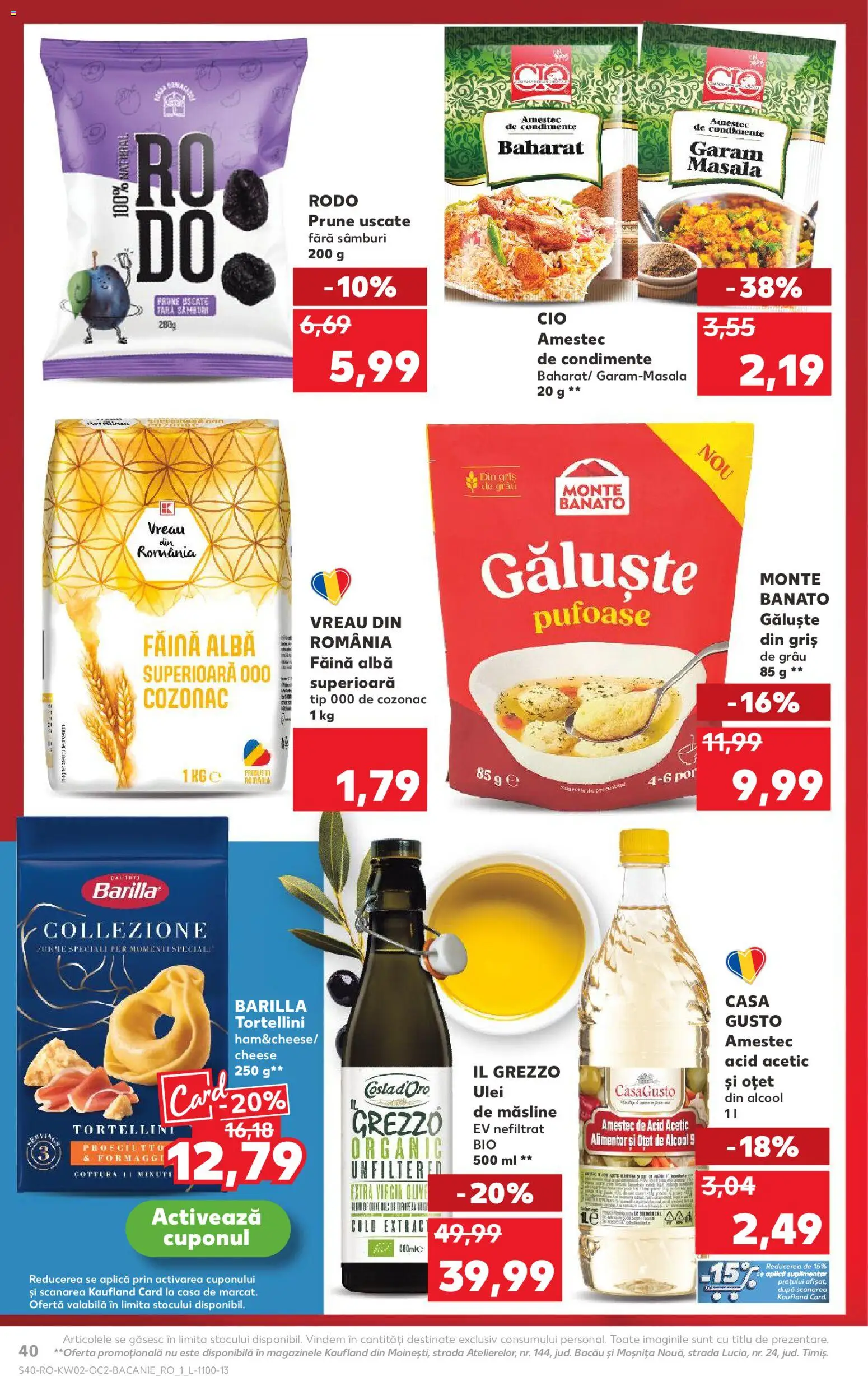 Kaufland RO akciós ujság - amely érvényes a következő dátumtól: 07.01.2026 | Oldal: 40 | Termékek: Tortellini, Garam masala