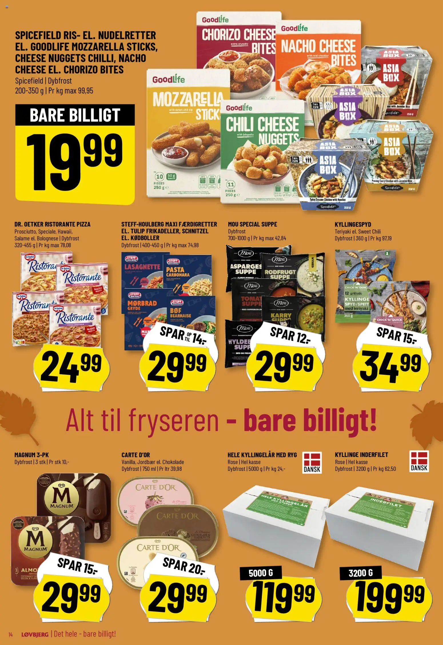 Løvbjerg tilbudsavis – gyldig fra 24.10.2025 | Side: 14 | Produkter: Karry, Cheddar, Pizza, Pasta