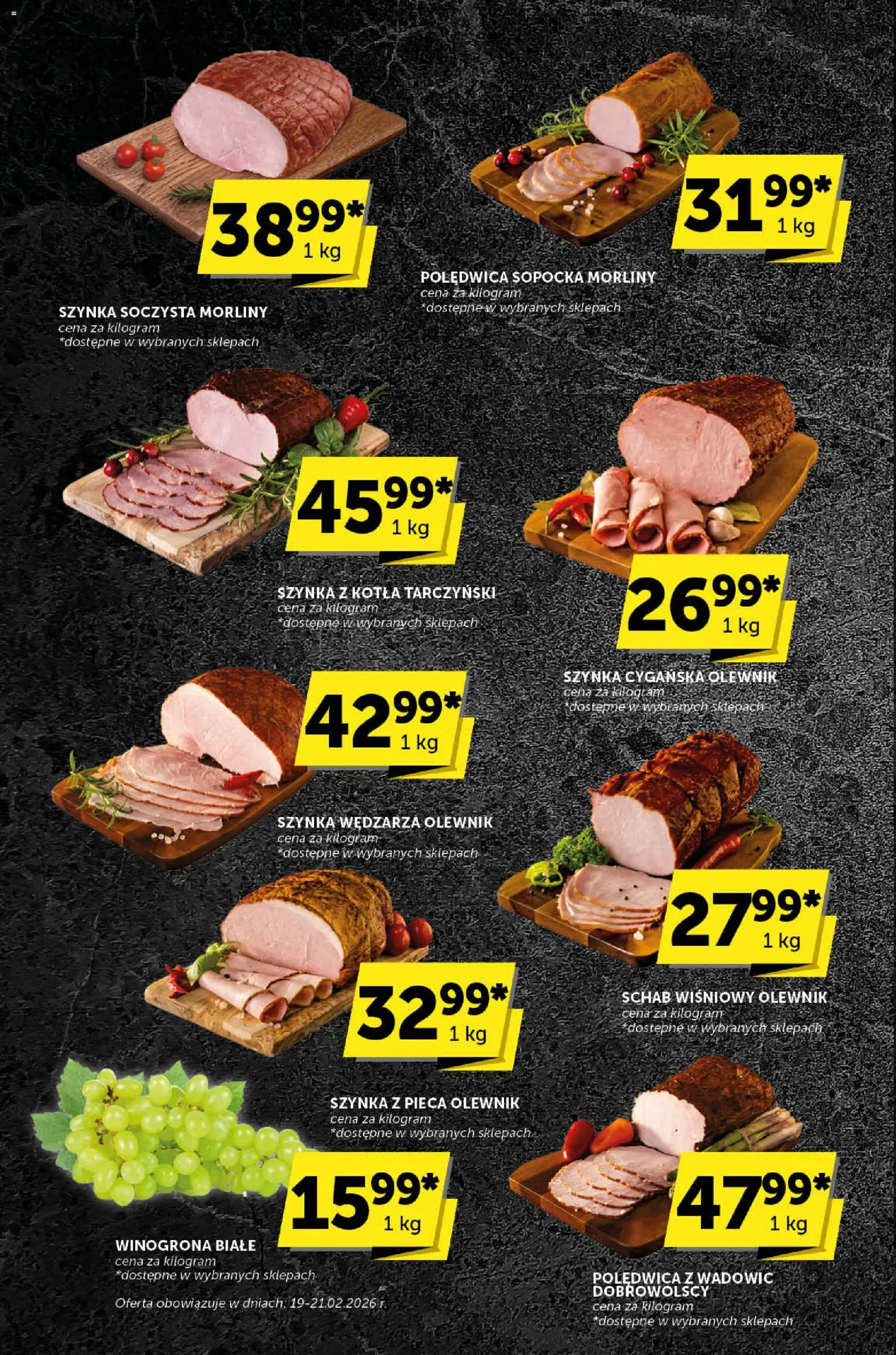 Euro Sklep Gazetka - Katalog od 19.02.2026 | Strona: 6 | Produkty: Winogrona, Schab, Szynka
