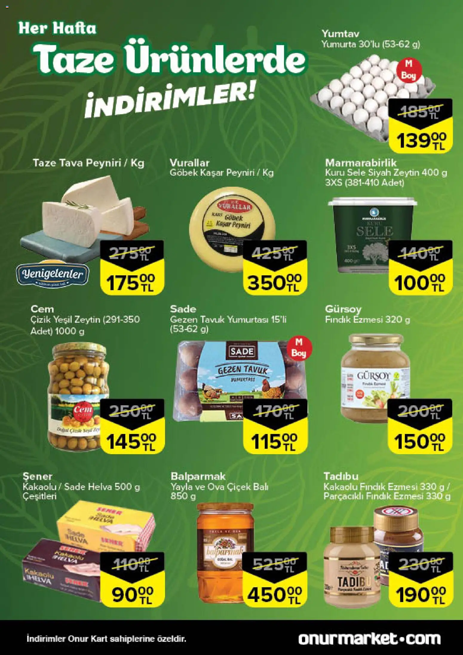 Onur Market Taze Ürünlerde İndirimler - Bursa - 30.10.2025 tarihinden itibaren geçerlidir | Sayfa: 2 | Ürünler: Yumurta, Fındık, Zeytin