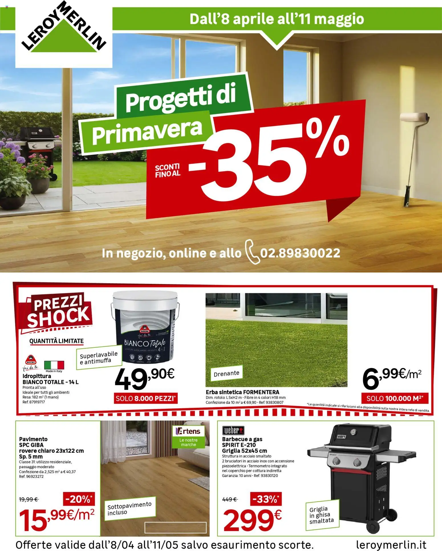 Volantino Leroy Merlin del 08.04.2026 | Pagina: 1 | Prodotti: Tè, Barbecue, Barbecue a gas, Termometro