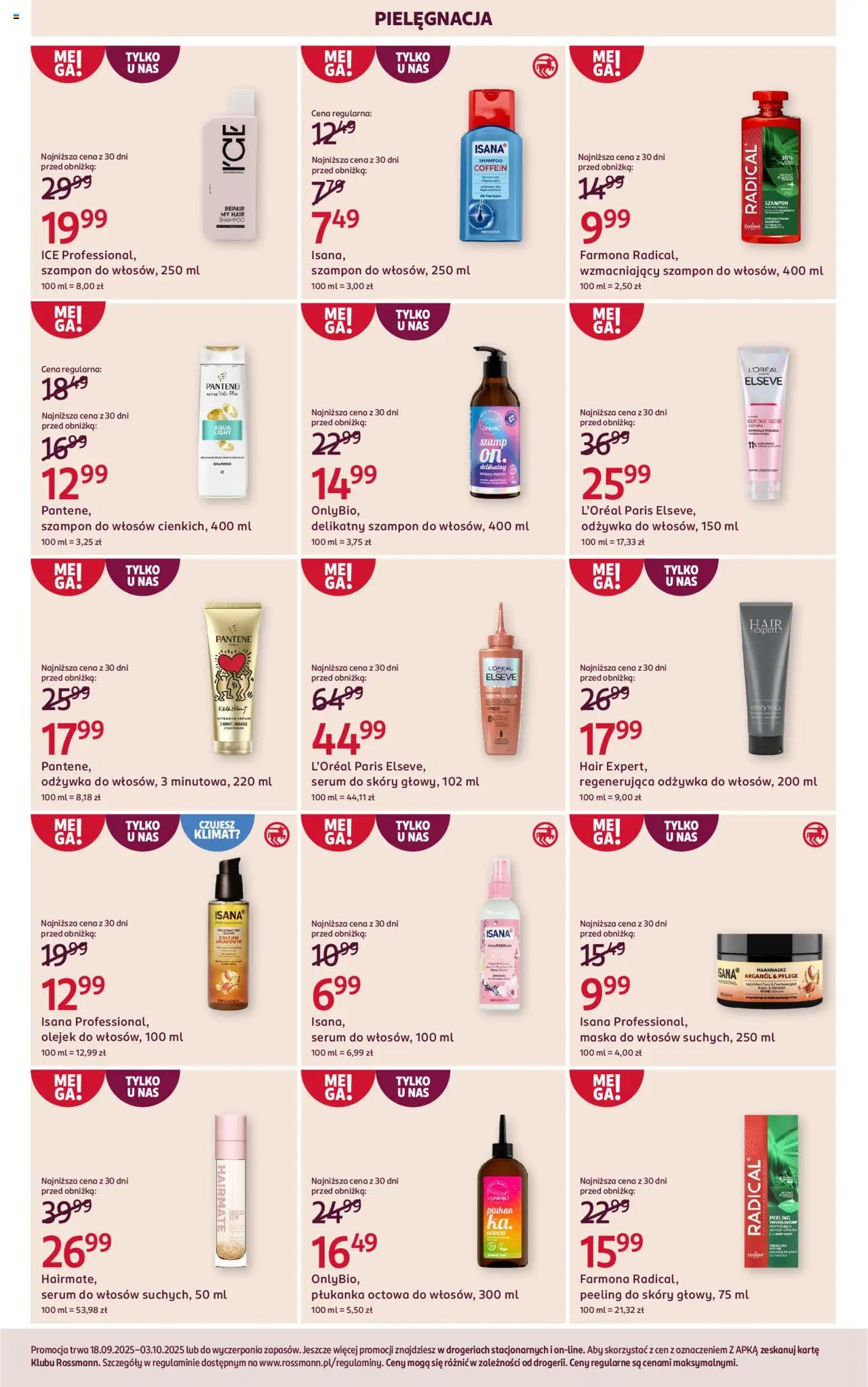 Rossmann Gazetka od 18.09.2025 | Strona: 5 | Produkty: Szampon, Maska do włosów, Maska, Peeling