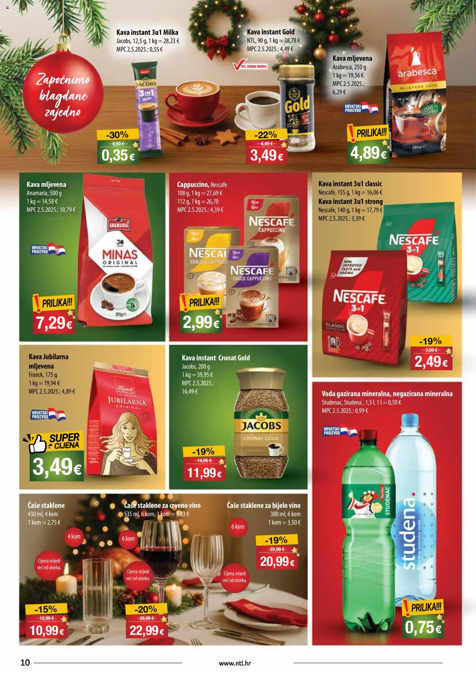 NTL katalog | vrijedi od 03.12.2025 | Stranica: 10 | Proizvodi: Kava instant, Bijelo vino, Milka, Cappuccino