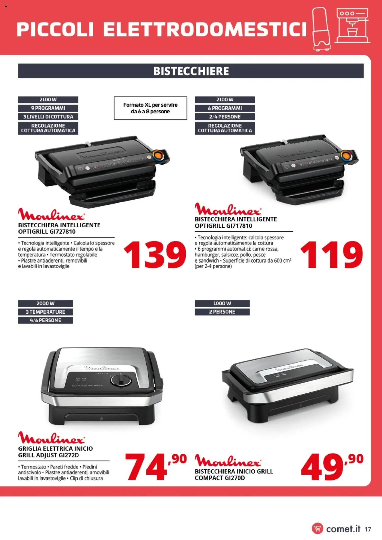 Volantino Comet del 19.02.2026 | Pagina: 17 | Prodotti: Pesce, Bistecchiera, Lavastoviglie, Griglia