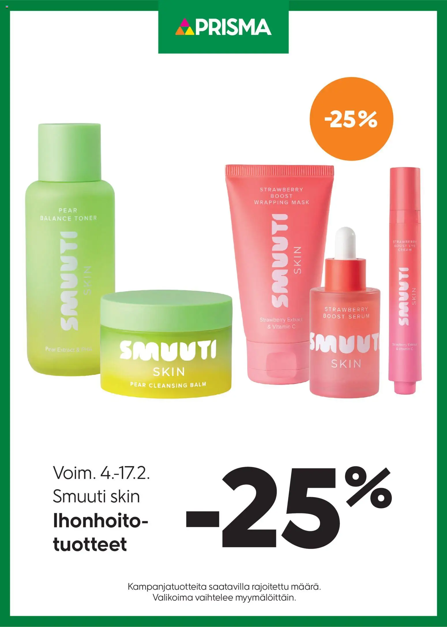 Prisma tarjoukset Smuuti skin – voimassa 04.02.2026 alkaen | Sivu: 1