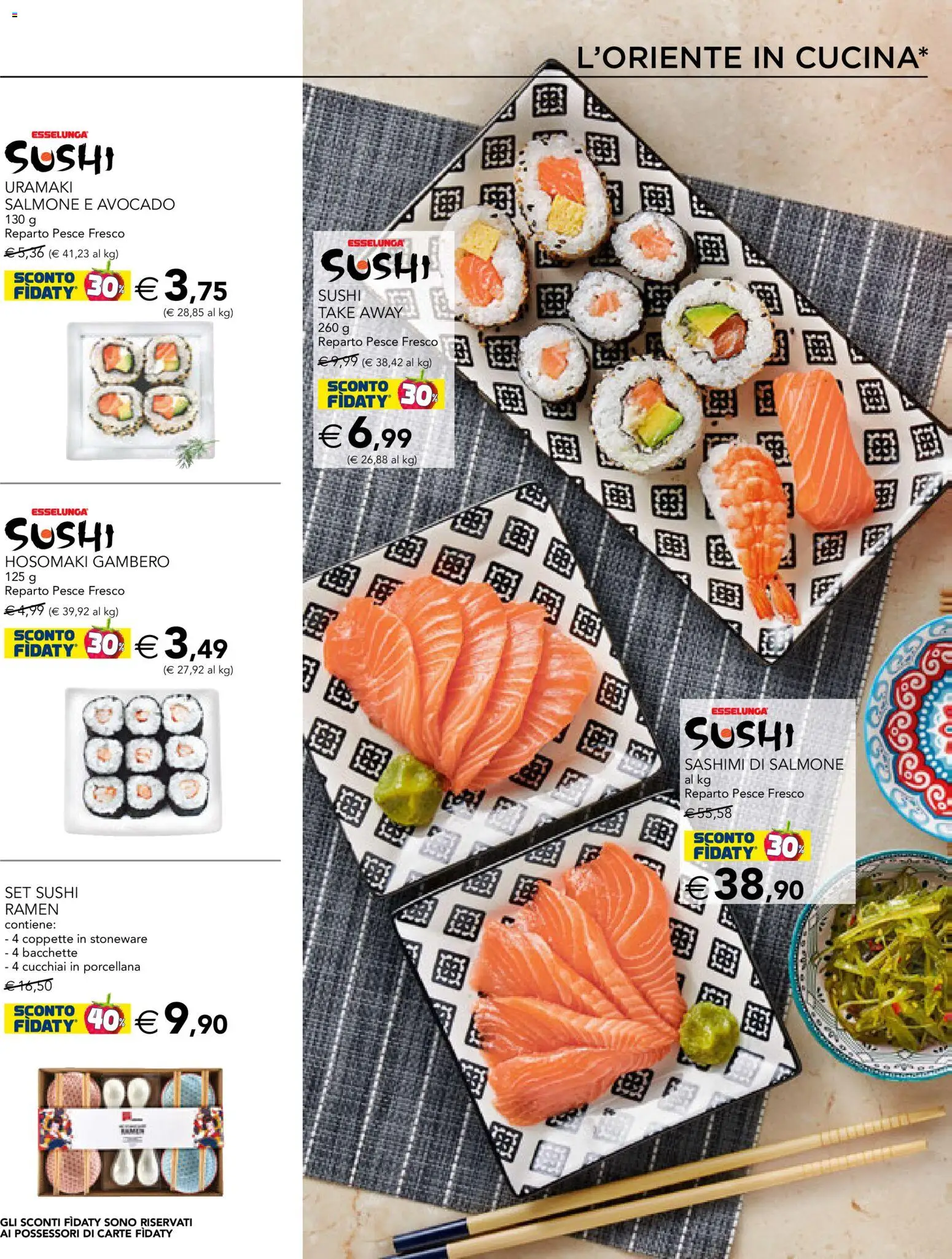 Volantino Esselunga S del 12.02.2026 | Pagina: 5 | Prodotti: Salmone, Pesce, Avocado, Sushi