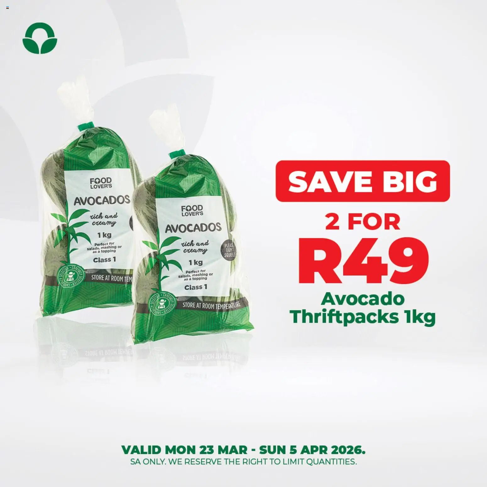 New Food Lover's Market catalogue – valid from 23.03.2026 | Page: 3 | Products: Avocados