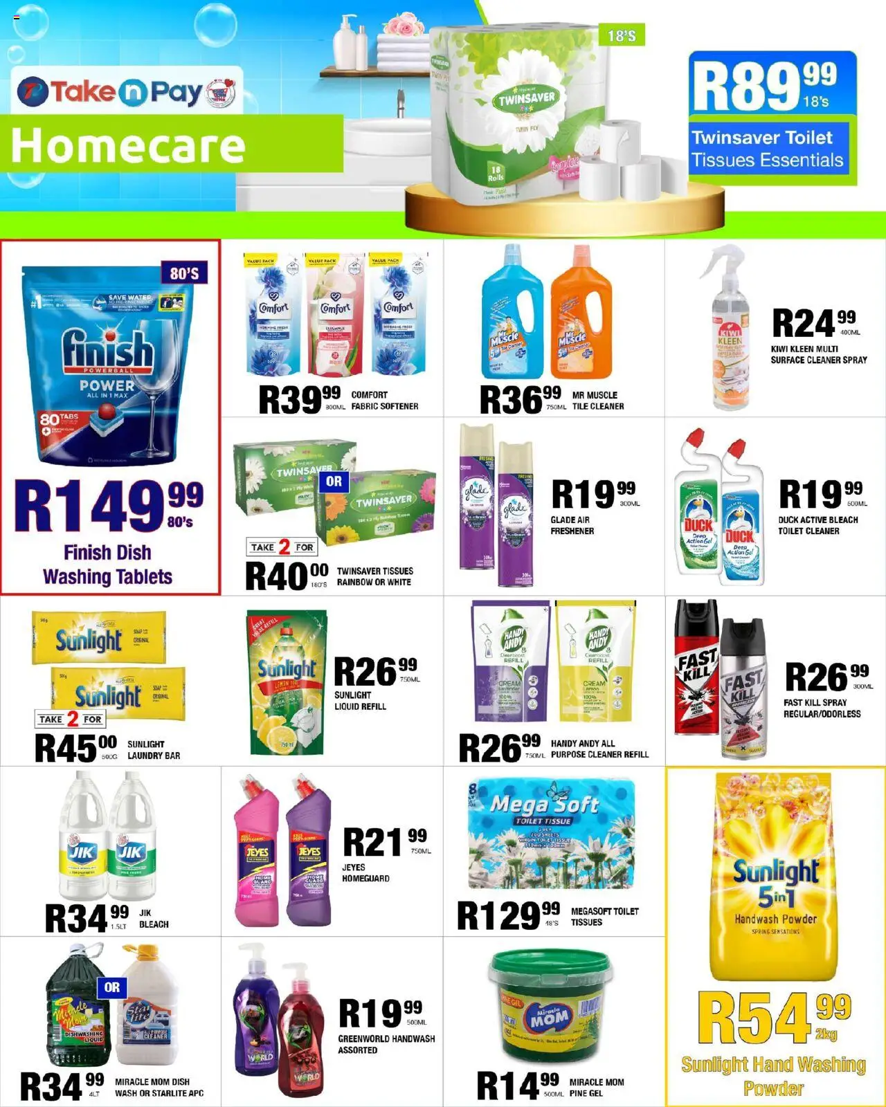 Take n Pay - Specials │ valid from 25.08.2025 | Page: 12 | Products: Handwash, Powder, Fabric softener, Lemon
