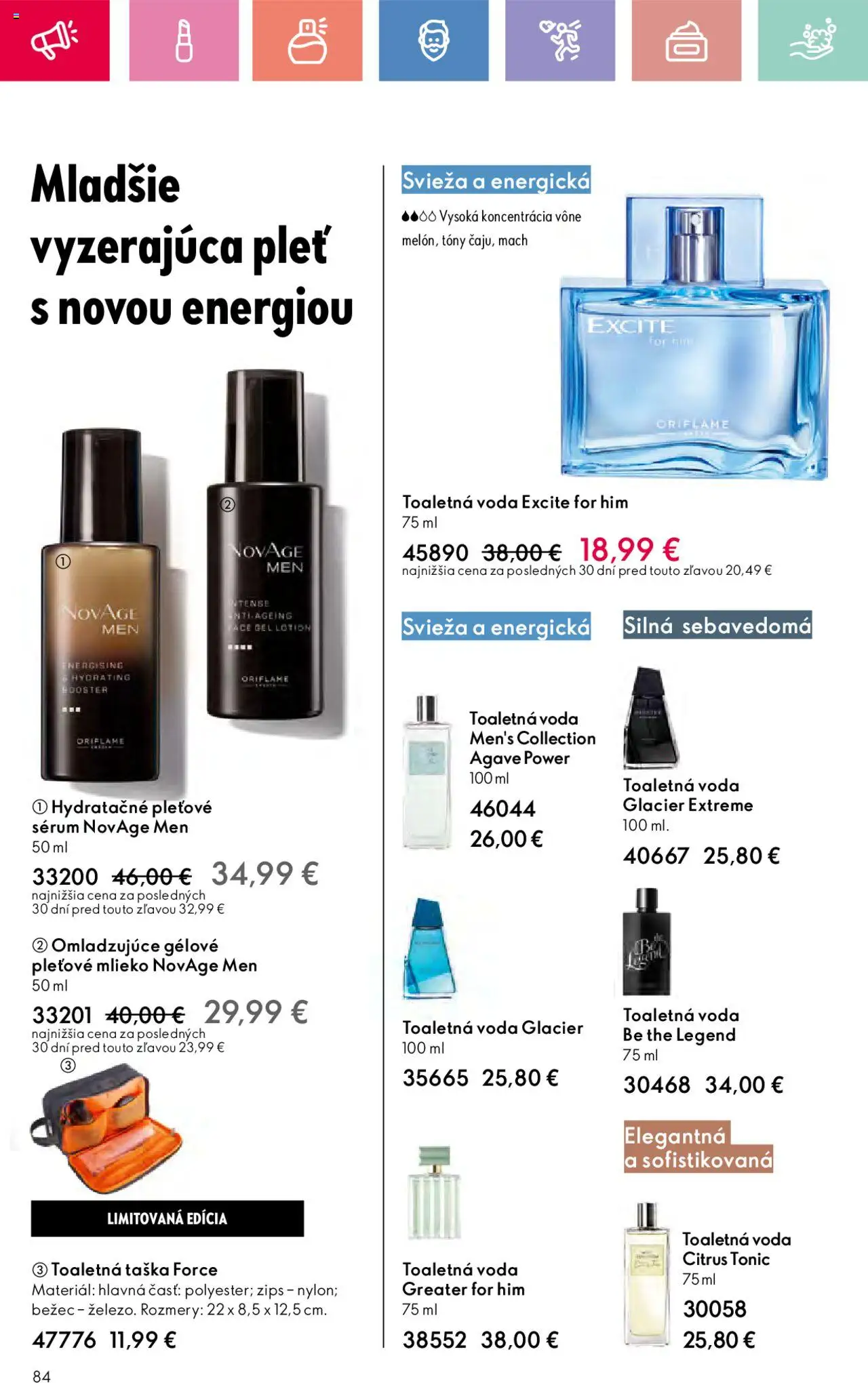 Katalóg Oriflame 10 2025 │ platný od 06.07.2025 | Strana: 84 | Produkty: Mlieko, Toaletná voda, Voda, Taška