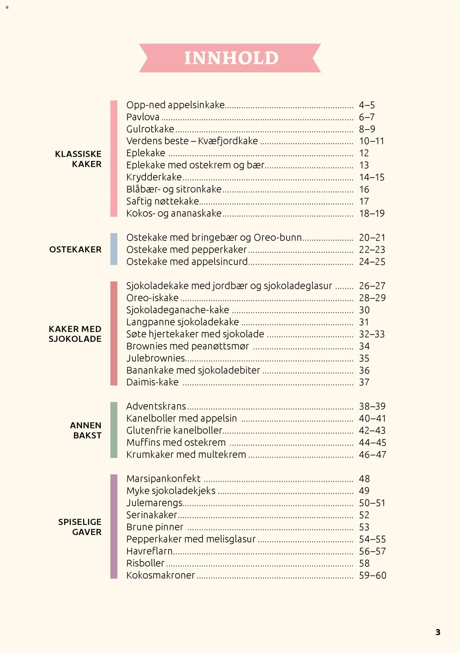 {H1} | Side: 3 | Produkter: Sjokolade, Blåbær, Tort, Stoney