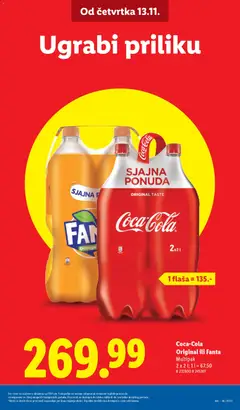 Coca-Cola Original ili Fanta Multipak, 2 x 2 l; 1 l = 67.50 - pregled Lidl kataloga - važi od 13.11.2025 | Strana: 5
