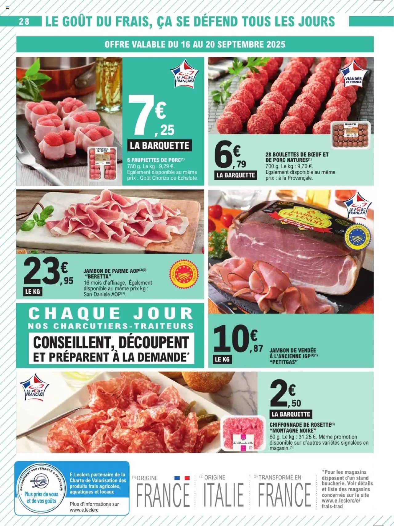  | Page: 28 | Produits: Chorizo, Jambon, Porc