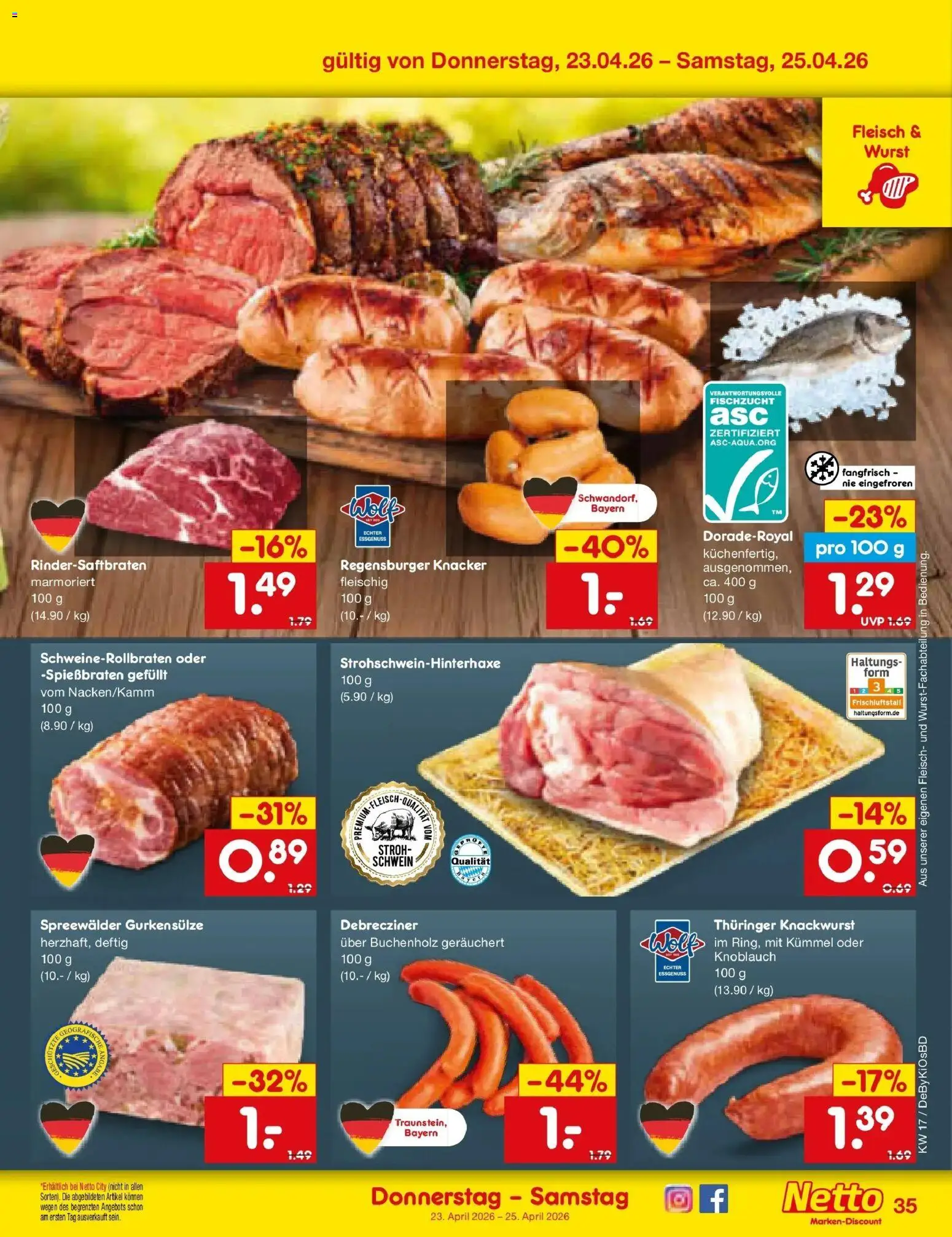 Netto Marken-Discount Prospekt Buttenwiesen	 – gültig ab 20.04.2026 | Seite: 51 | Produkte: Wurst, Knoblauch, Fleisch