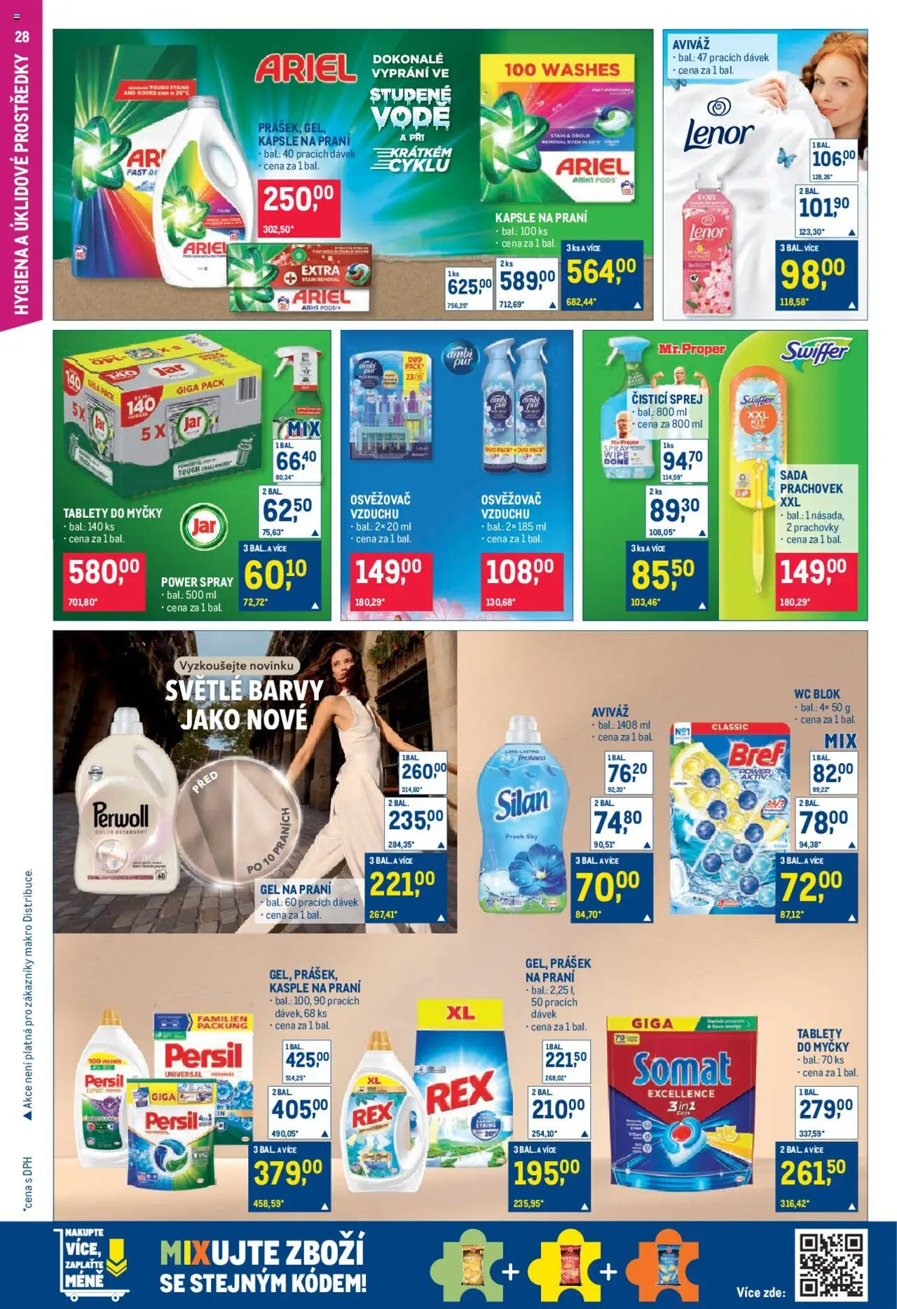 Makro leták - Pro milovníky jídla od 13.08.2025 | Strana: 28 | Produkty: Tablety do myčky, Perwoll, Silan, Persil