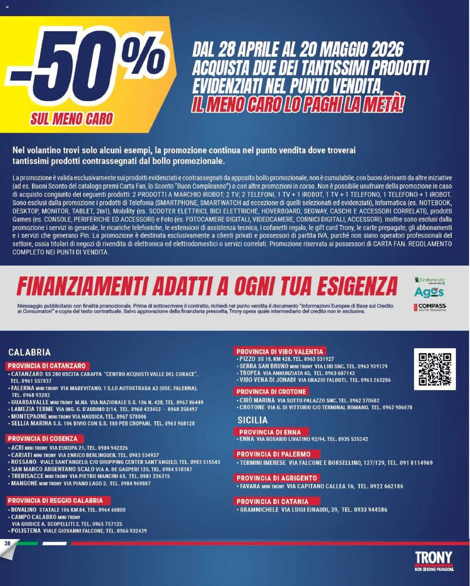 Volantino Trony del 28.04.2026 | Pagina: 38 | Prodotti: Caraffa, Telefono, TV, Smartwatch