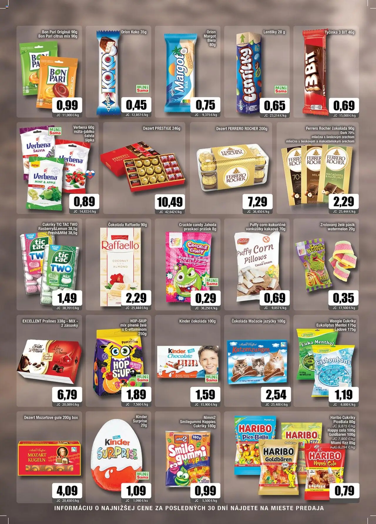 Nové Sama akcie – leták je platný od 03.10.2025 | Strana: 9 | Produkty: Kinder, Čokoláda, Cukríky, Cola