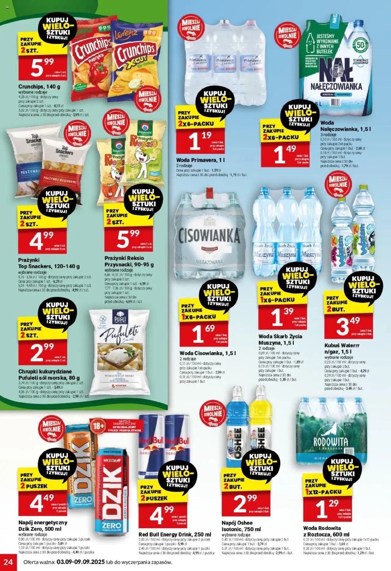 Twój Market Gazetka od 03.09.2025 | Strona: 24 | Produkty: Top, Red bull, Papryka, Sól