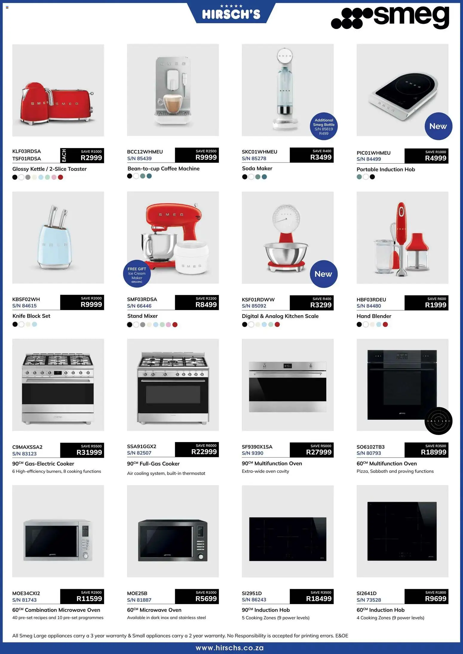 New Hirsch's catalogue – valid from 01.12.2025 | Page: 8 | Products: Hob, Kettle, Microwave, Ice cream
