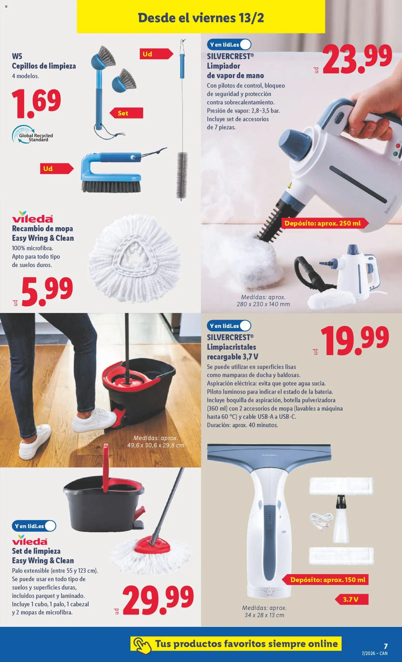 Lidl - Canarias │ válido desde el 09.02.2026 | Página: 23 | Productos: Limpiacristales, Cable, Ducha