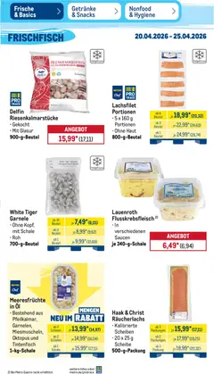 Metro Prospekt 	 ab 20.04.2026 gültig | Seite: 7 | Produkte: Räucherlachs, Wasser, Tiger garnelen, Salat