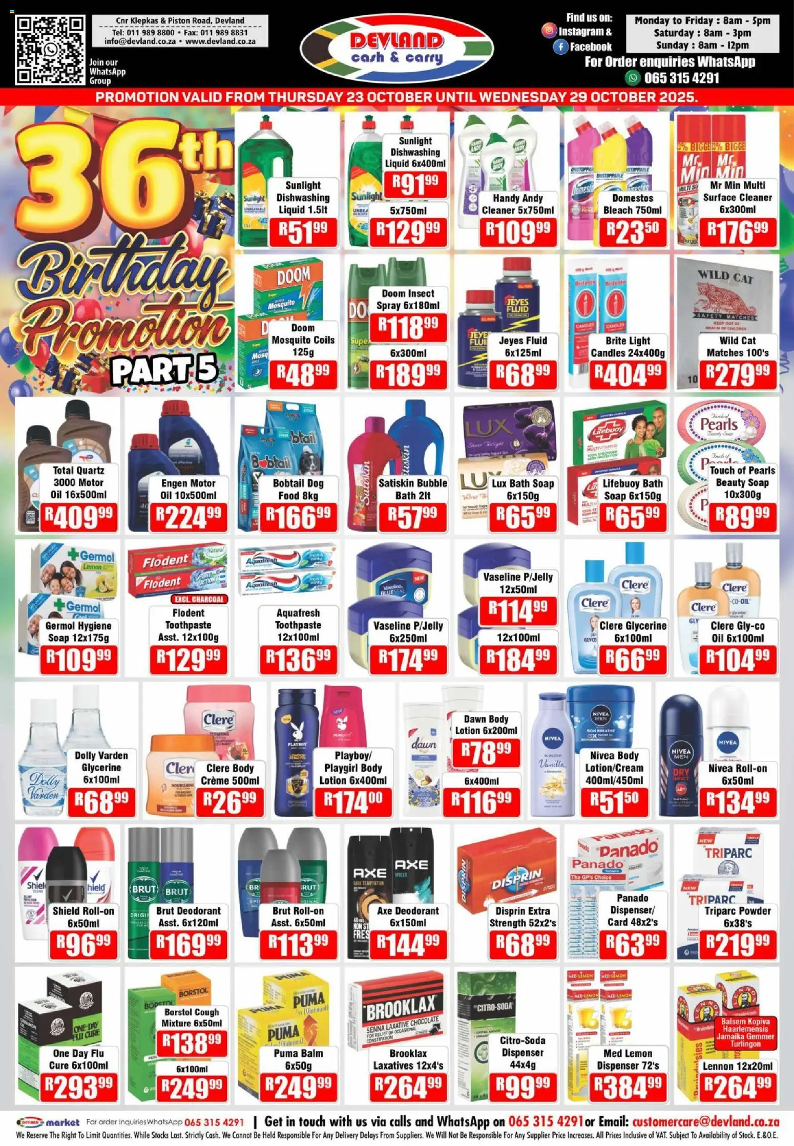 New Devland catalogue – valid from 23.10.2025 | Page: 5 | Products: Multivitamins, Deodorant, Toothpaste, Lotion