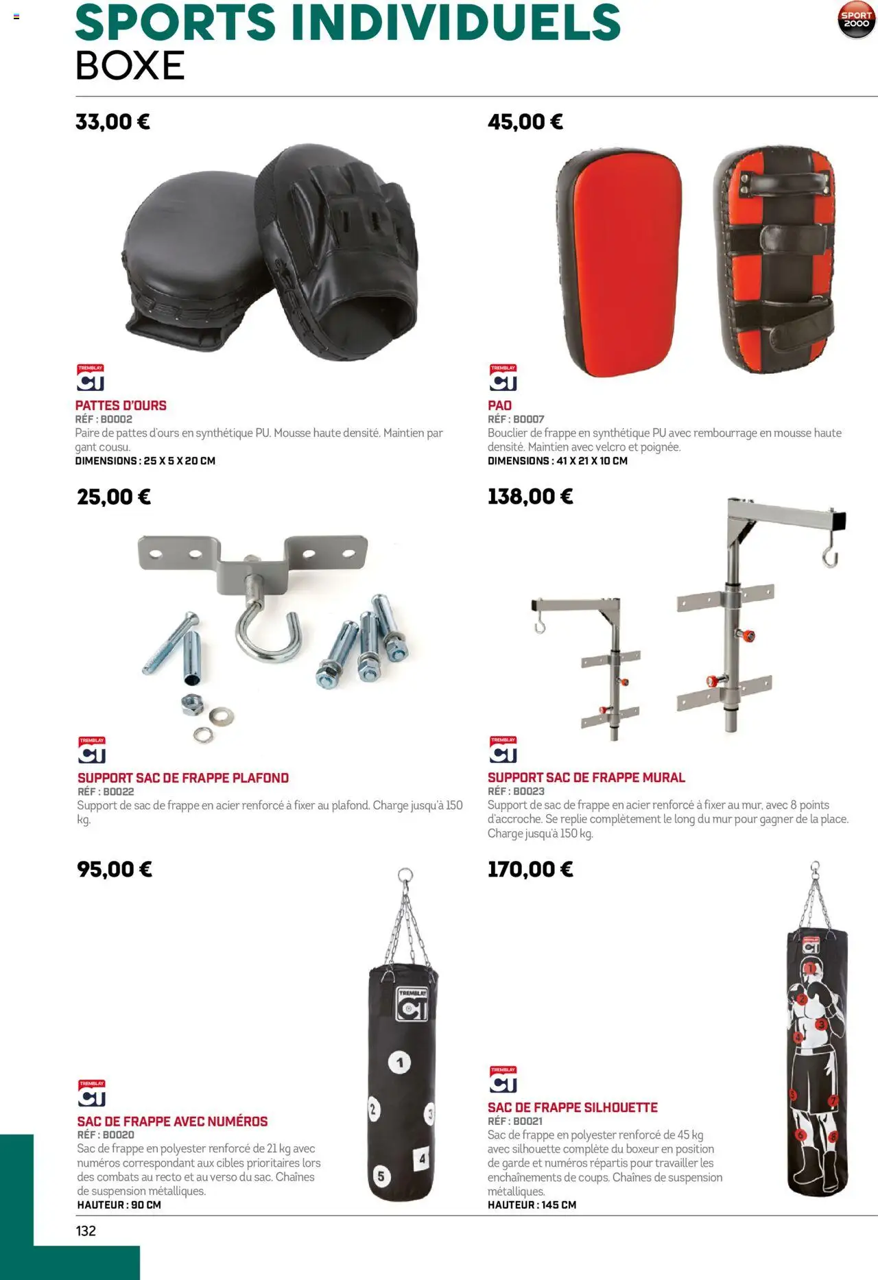 {H1} | Page: 132 | Produits: Sac, Cibles, Mousse, Suspension