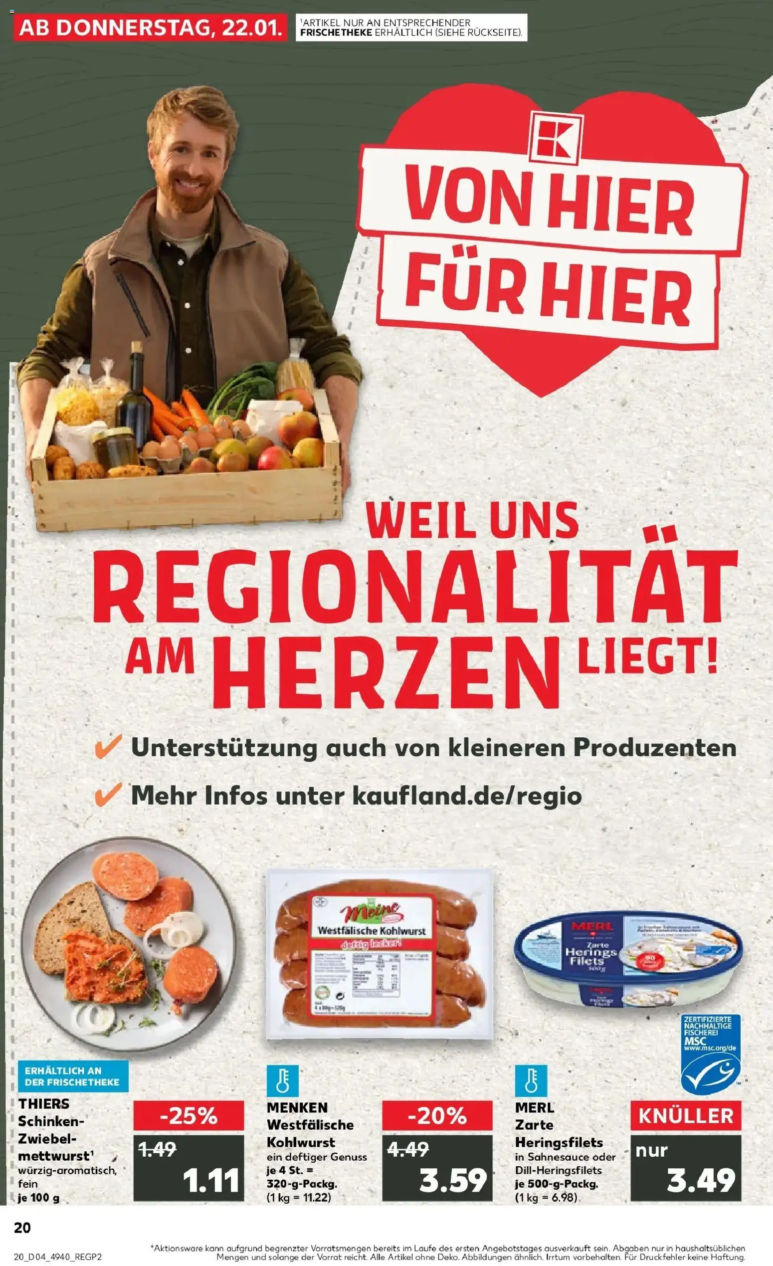 Kaufland prospekt Castrop-Rauxel	 – gültig ab 25.01.2026 | Seite: 20 | Produkte: Schinken
