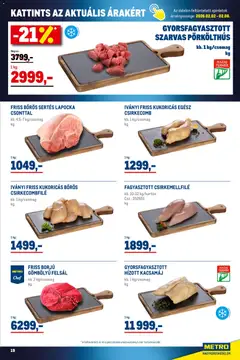 Metro - Élelmiszer és Szezonális katalógus 2026/02 - amely érvényes a következő dátumtól: 01.02.2026 | Oldal: 19 | Termékek: Kacsamáj, Sertés lapocka, Csirkecombfile, Csirkecomb