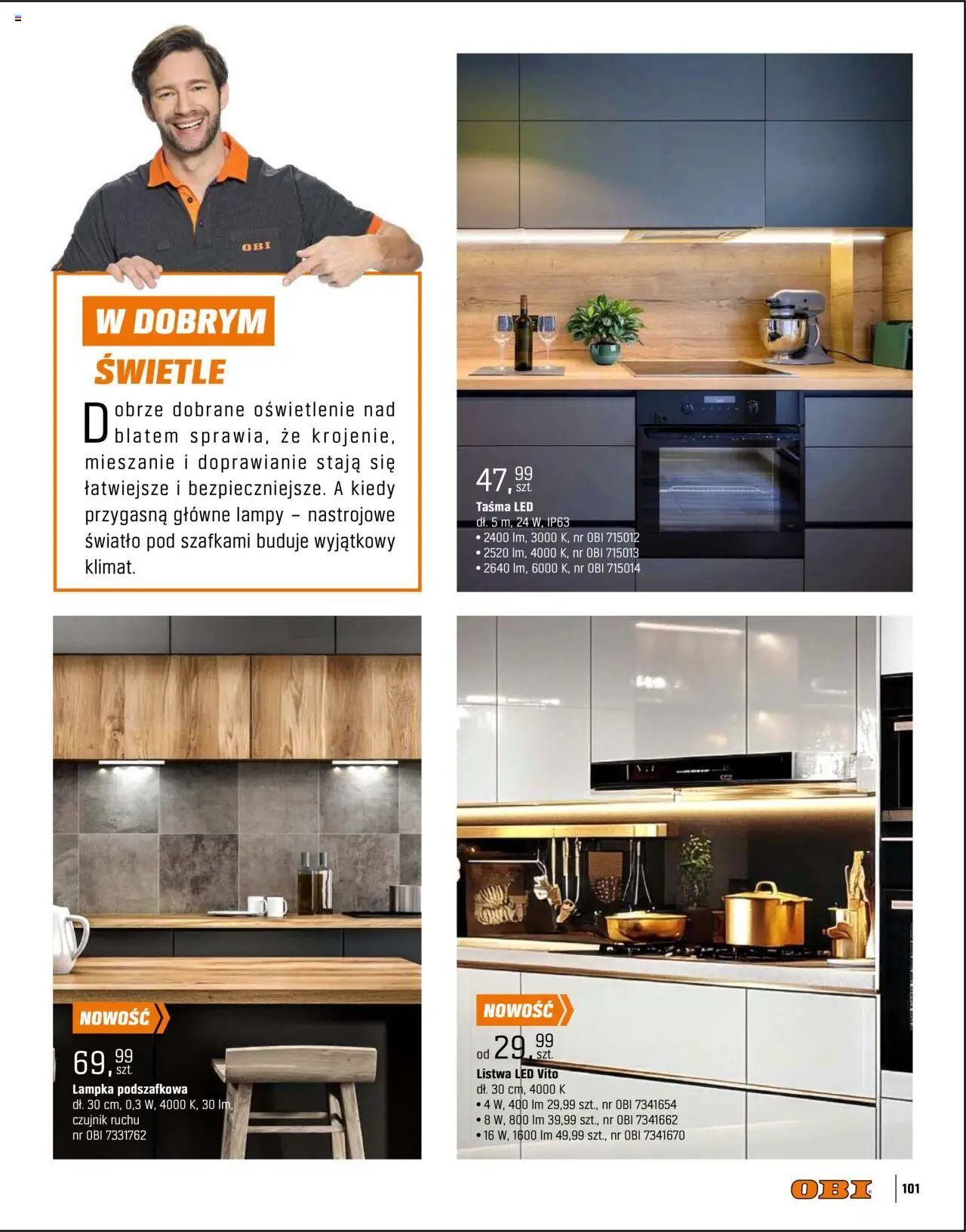 OBI Gazetka - Kuchnia Łazienka Salon od 20.08.2025 | Strona: 101 | Produkty: Taśma LED