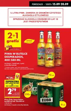 Piwo Żubr Jasne Pełne, 6x500 ml lub 12x550 ml, Piwo Żubr Jasne Pełne, 6x500 ml lub 12x550 ml od 15.09.2025 | Strona: 13