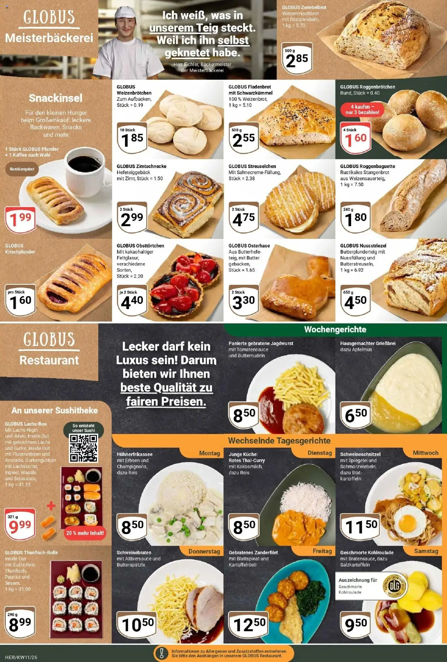 Globus prospekt Hermsdorf	 – gültig ab 09.03.2026 | Seite: 5 | Produkte: Butter, Kaffee, Küche, Erbsen