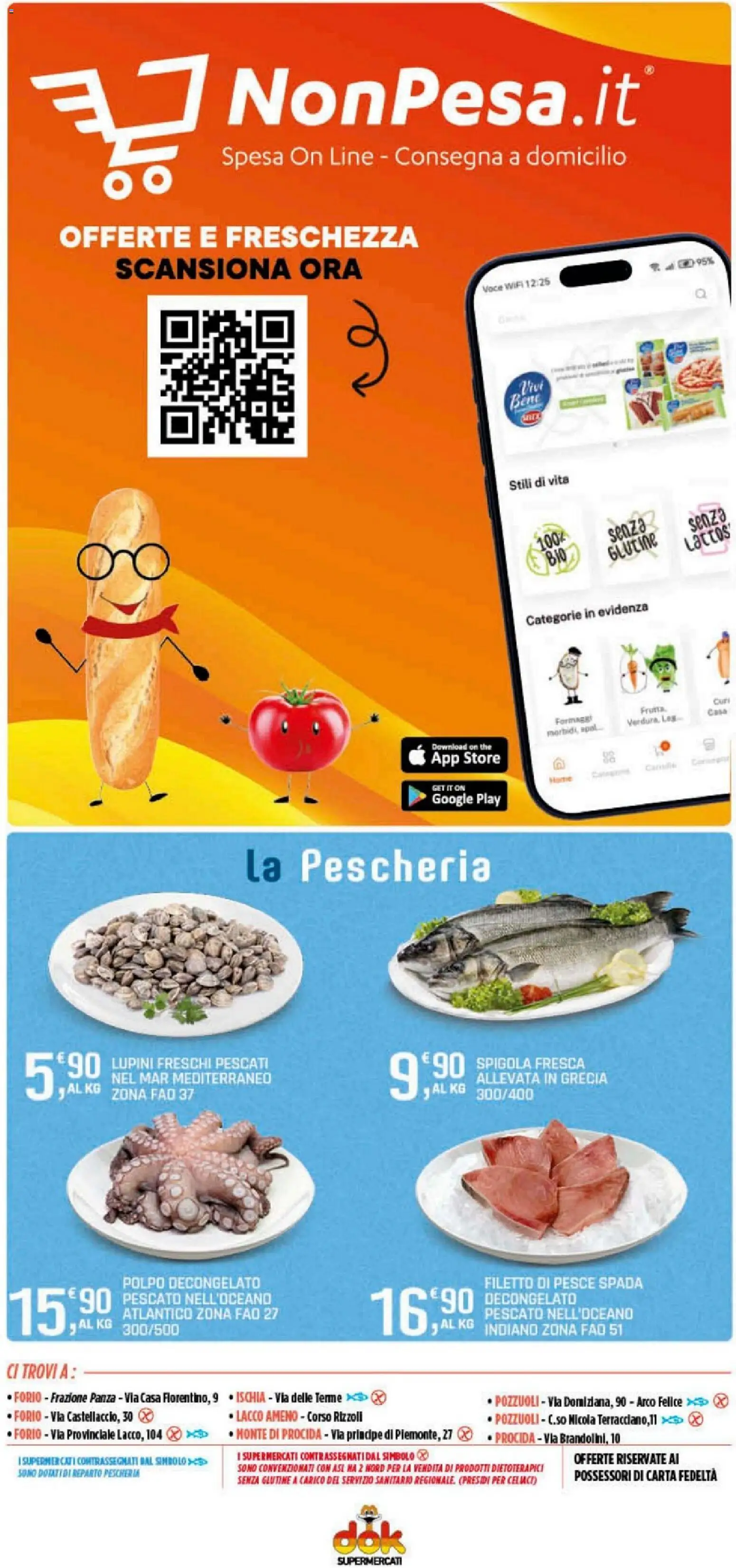 Volantino DOK del 05.03.2026 | Pagina: 12 | Prodotti: Lupini, Pesce, The, Pesce spada