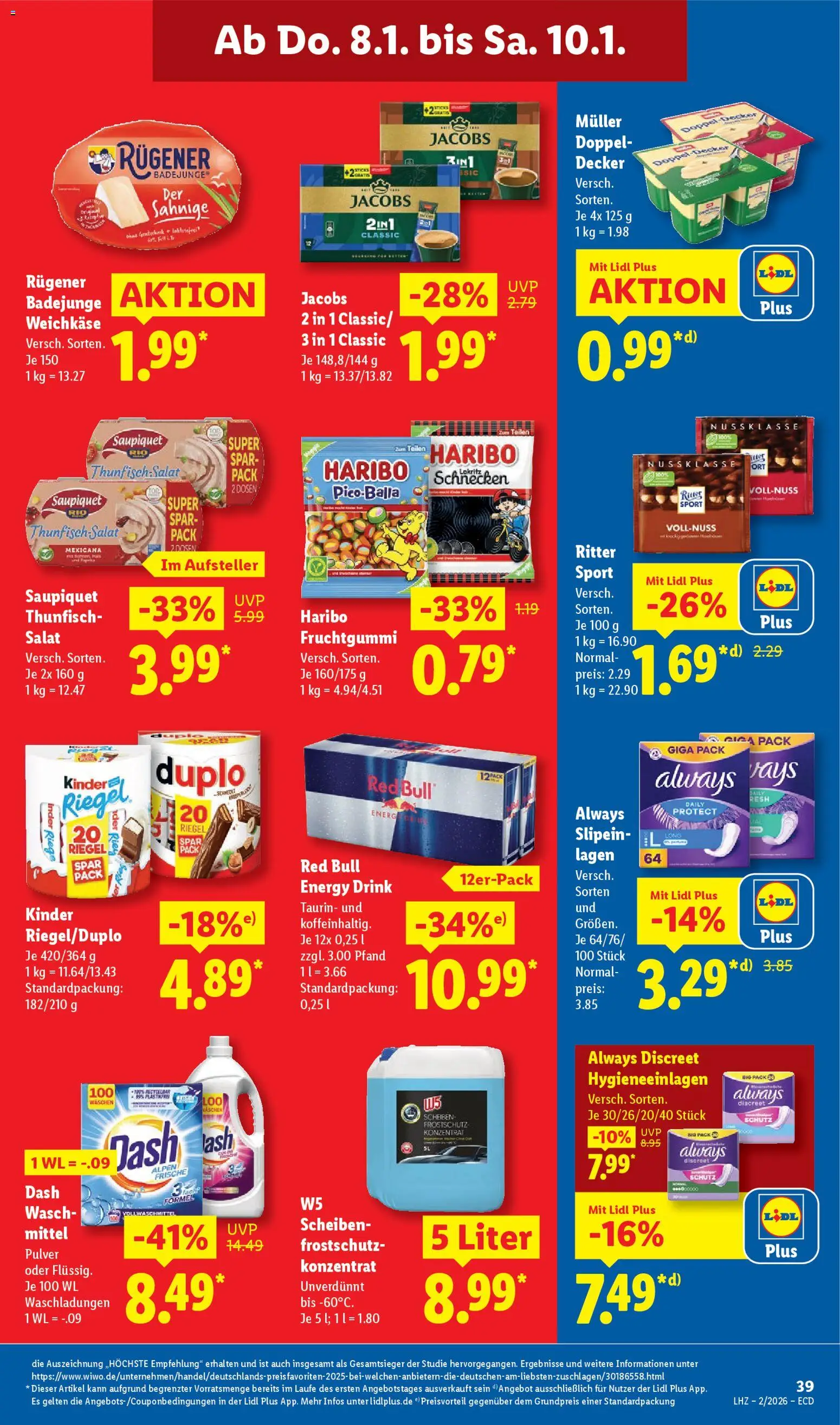 Lidl - Prospekt – gültig ab 05.01.2026 | Seite: 57 | Produkte: Haribo, Energy, Thunfisch, Waschmittel