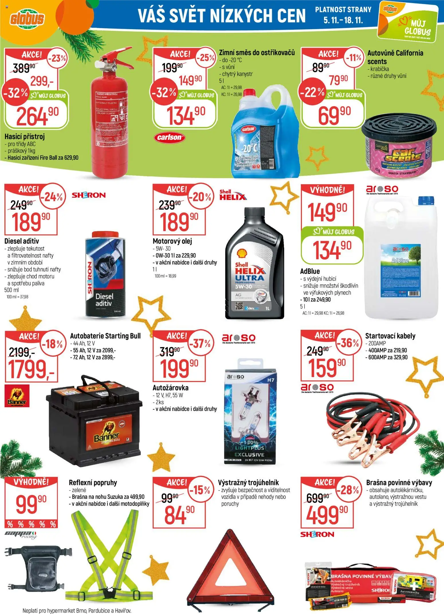 Globus leták - Pardubice od 05.11.2025 | Strana: 36 | Produkty: Krabička, Autobaterie, Kanystr, Motorový olej