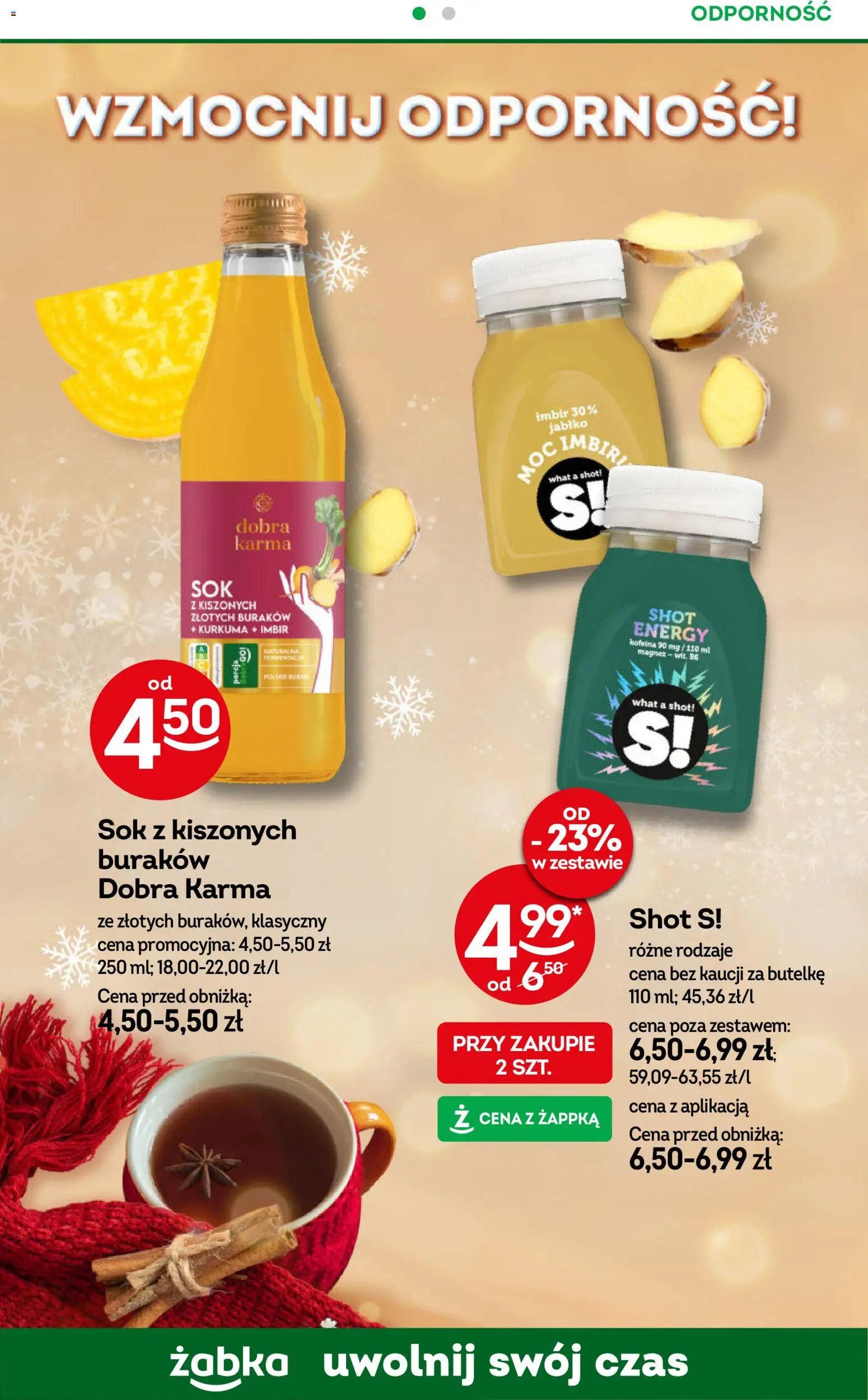 Żabka Gazetka od 17.12.2025 | Strona: 54 | Produkty: Imbir, Kurkuma, Sok z kiszonych buraków, Sok