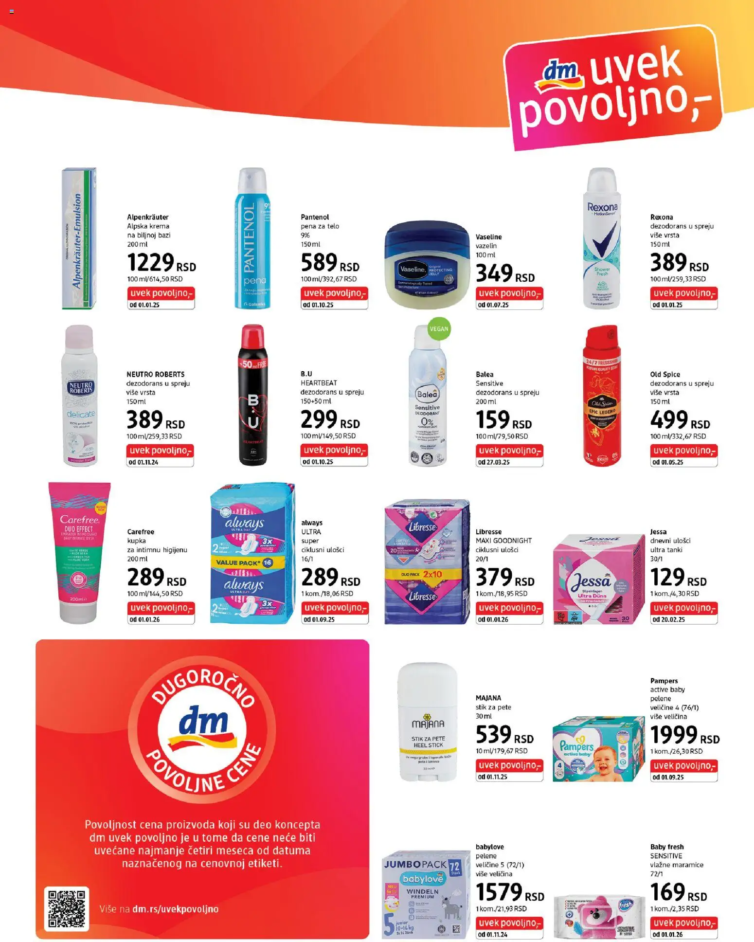 DM Drogerie katalog - važi od 16.01.2026 | Strana: 5 | Proizvode: Pampers, Krema, Dezodorans, Pelene
