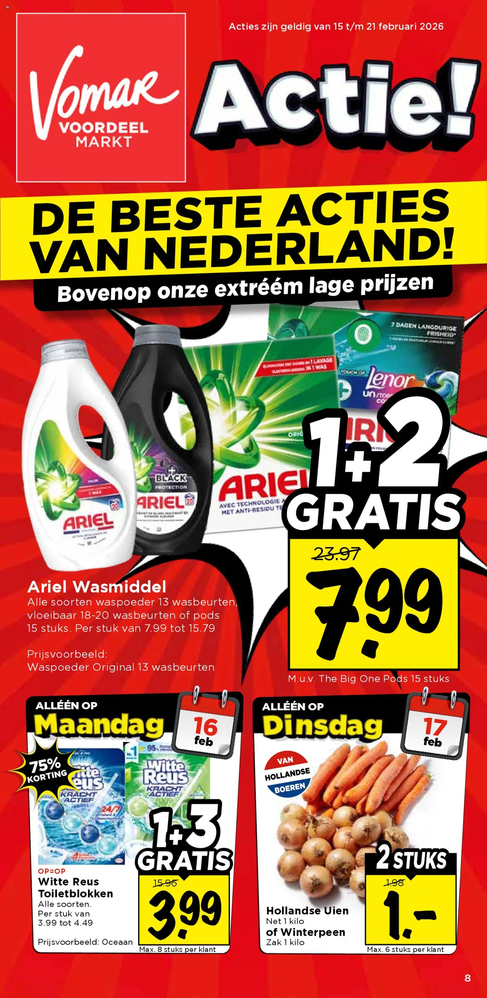 {H1} | Pagina: 1 | Producten: Wasmiddel, Zak