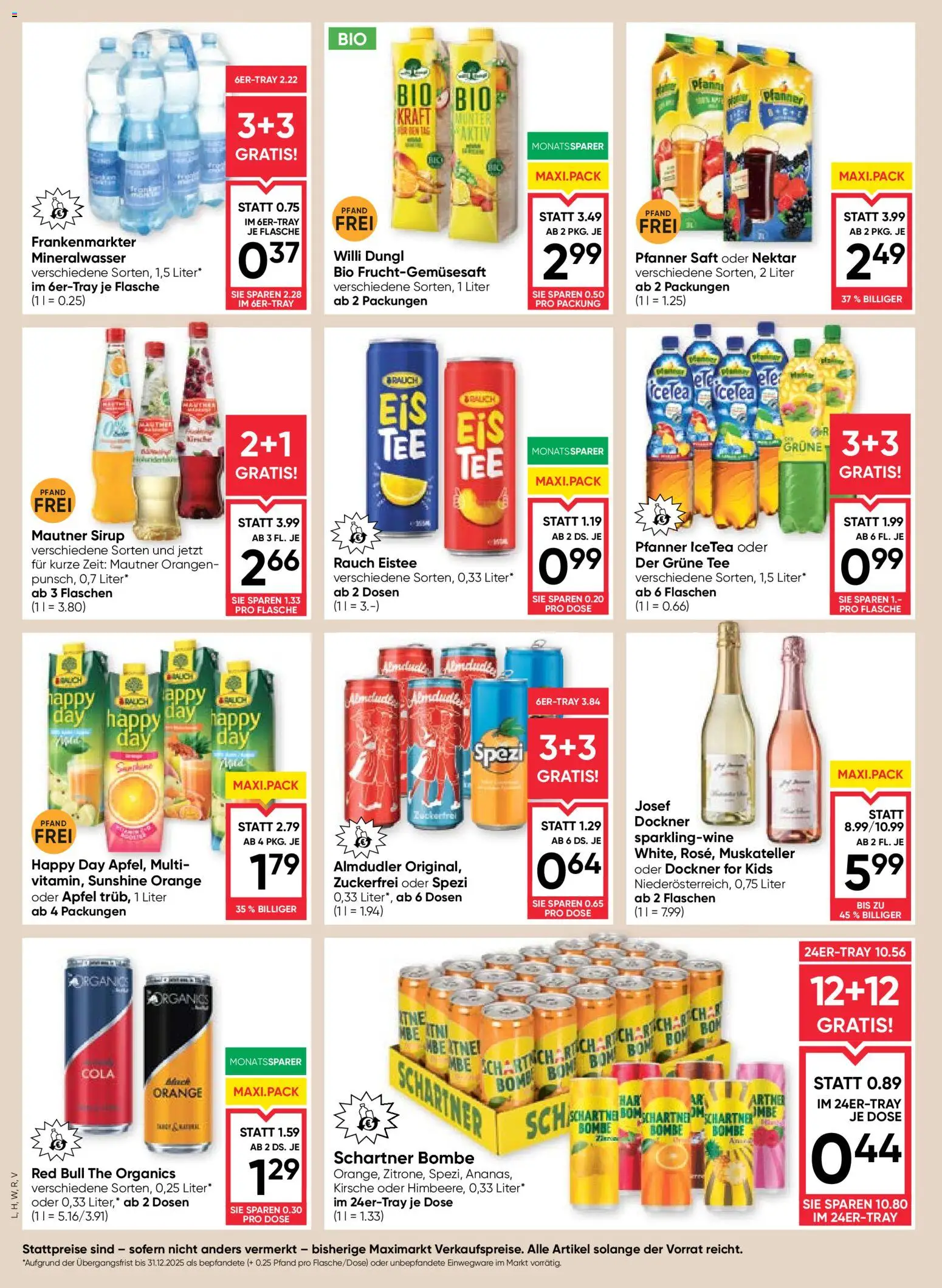 Maximarkt Flugblatt gültig ab 13.11.2025 | Seite: 14 | Produkte: Saft, Äpfel, Orangen, Tee