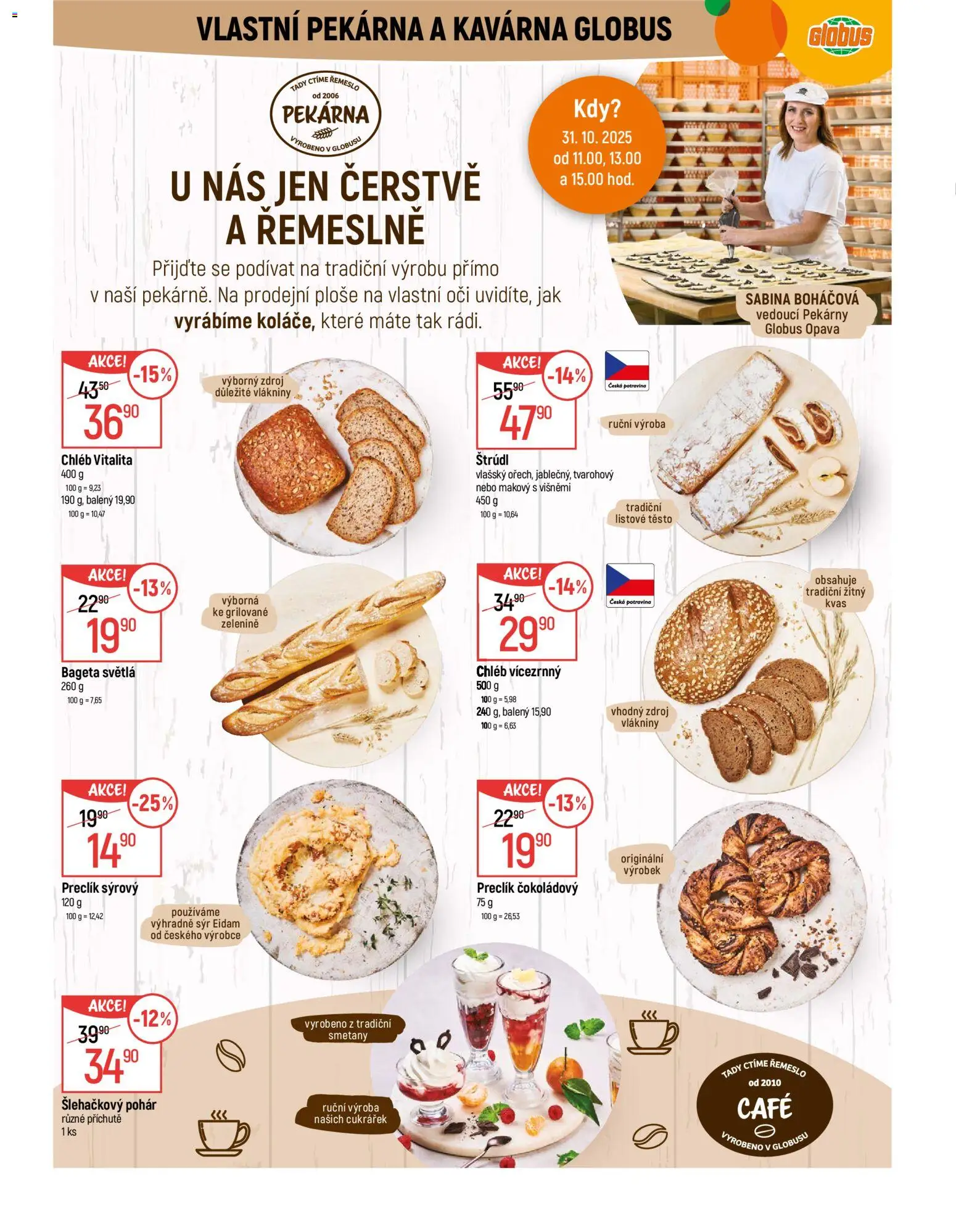 Globus leták - Opava od 29.10.2025 | Strana: 8 | Produkty: Sýr, Eidam, Pekárna, Pohár