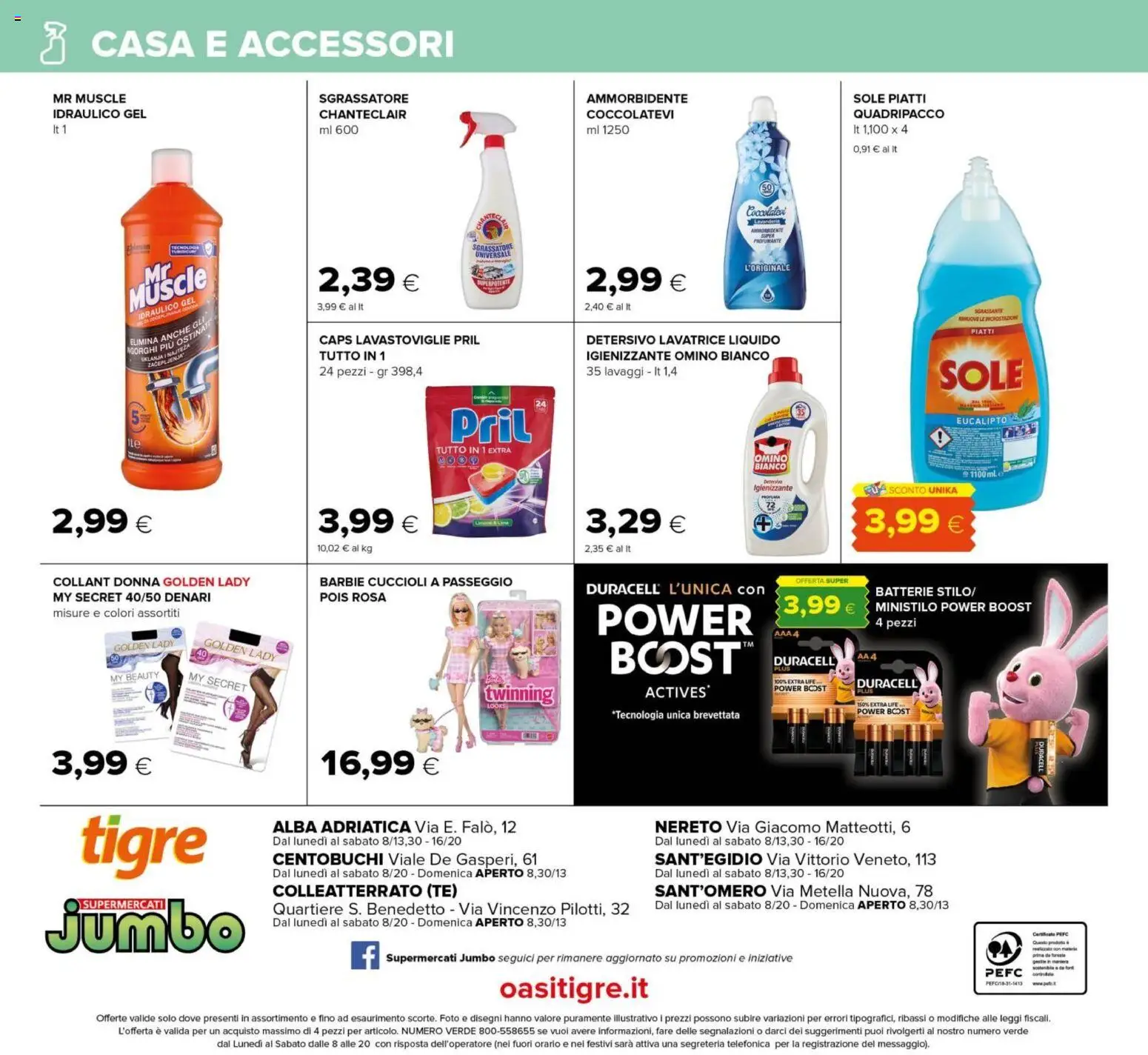 Volantino Tigre del 30.11.2025 | Pagina: 24 | Prodotti: Ammorbidente, Collant, Lavastoviglie, Batterie