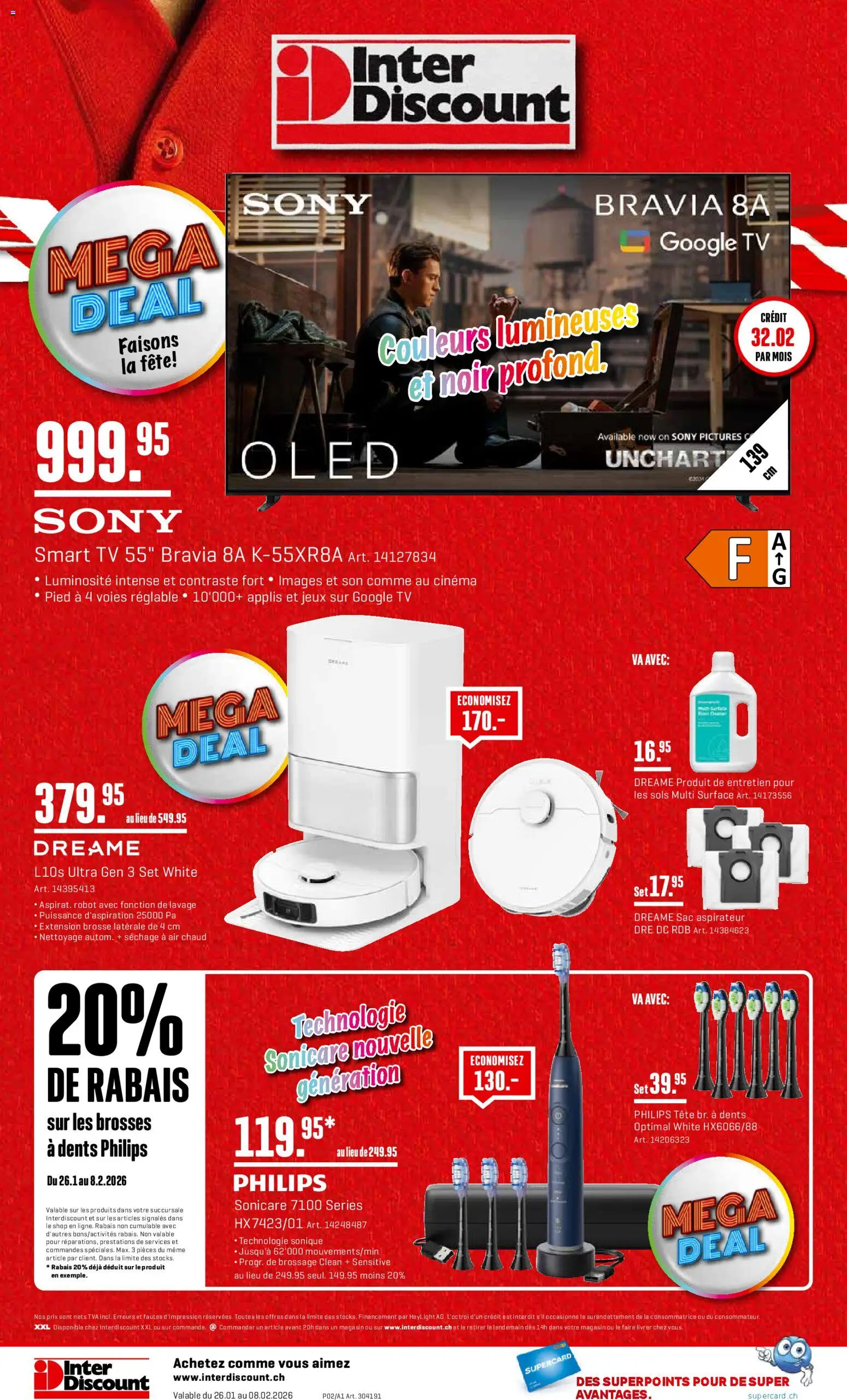 Interdiscount Aktionen FR – gültig ab 26.01.2026 | Seite: 20 | Produkte: TV, Sony, Philips