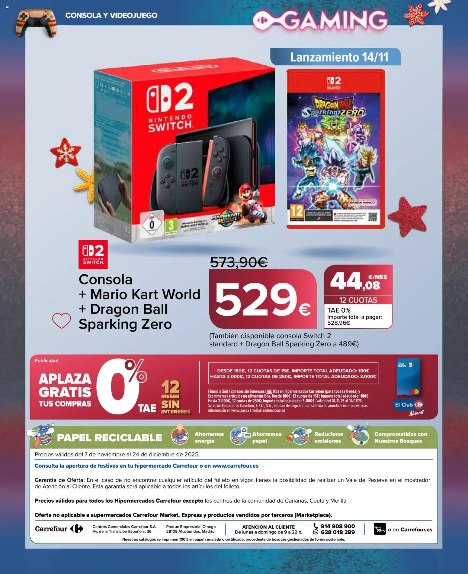 Carrefour Juguetes │ válido desde el 07.11.2025 | Página: 150 | Productos: Consola, Nintendo