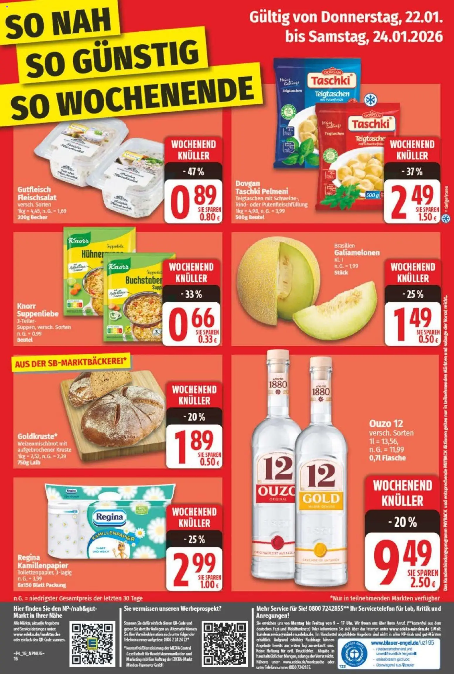 NP Discount Prospekt – gültig ab 18.01.2026 | Seite: 16 | Produkte: Ouzo 12, Ouzo, Knorr