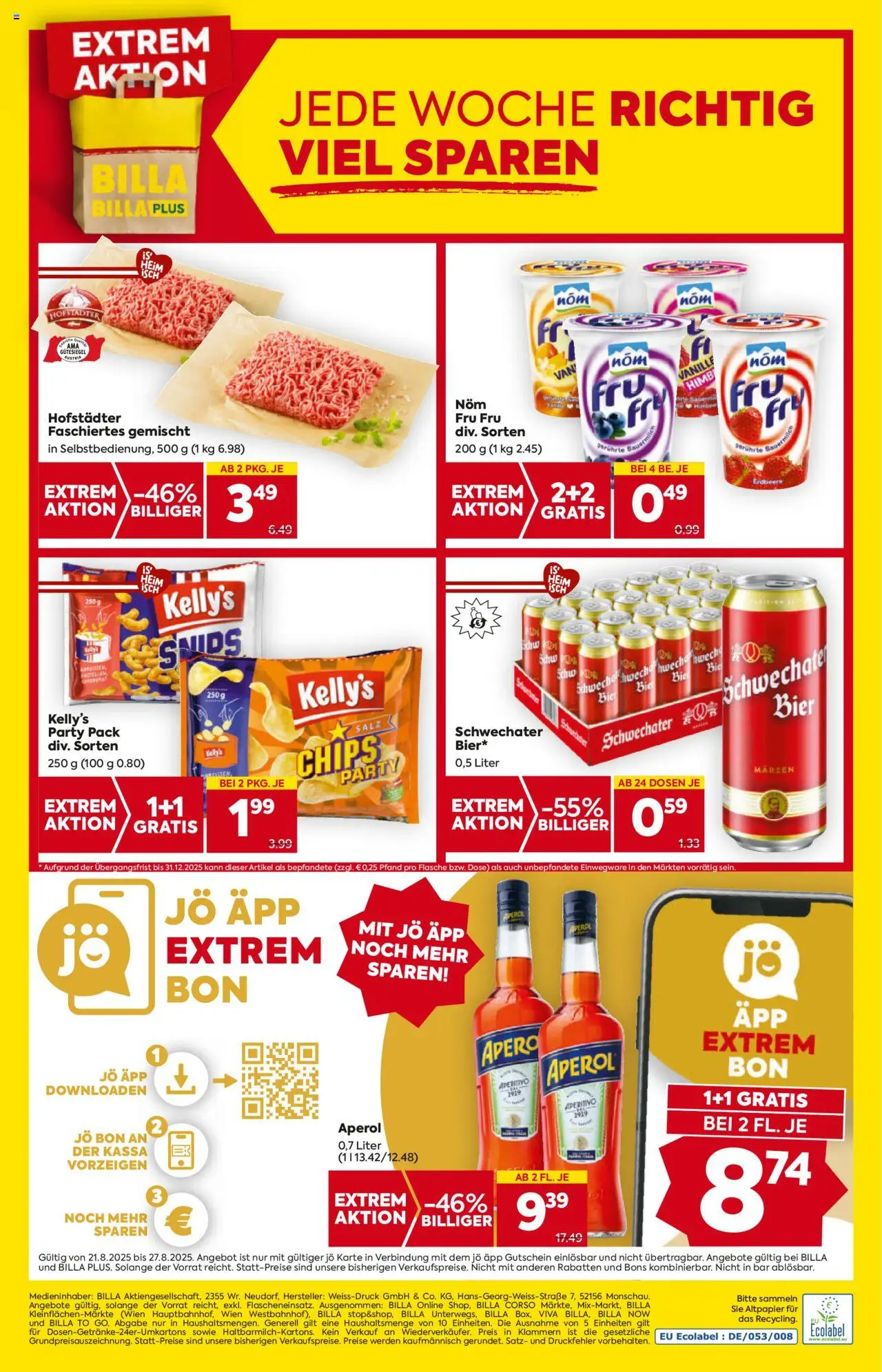 Billa Flugblatt - Wien gültig ab 21.08.2025 | Seite: 16 | Produkte: Chips, Salz, Bier